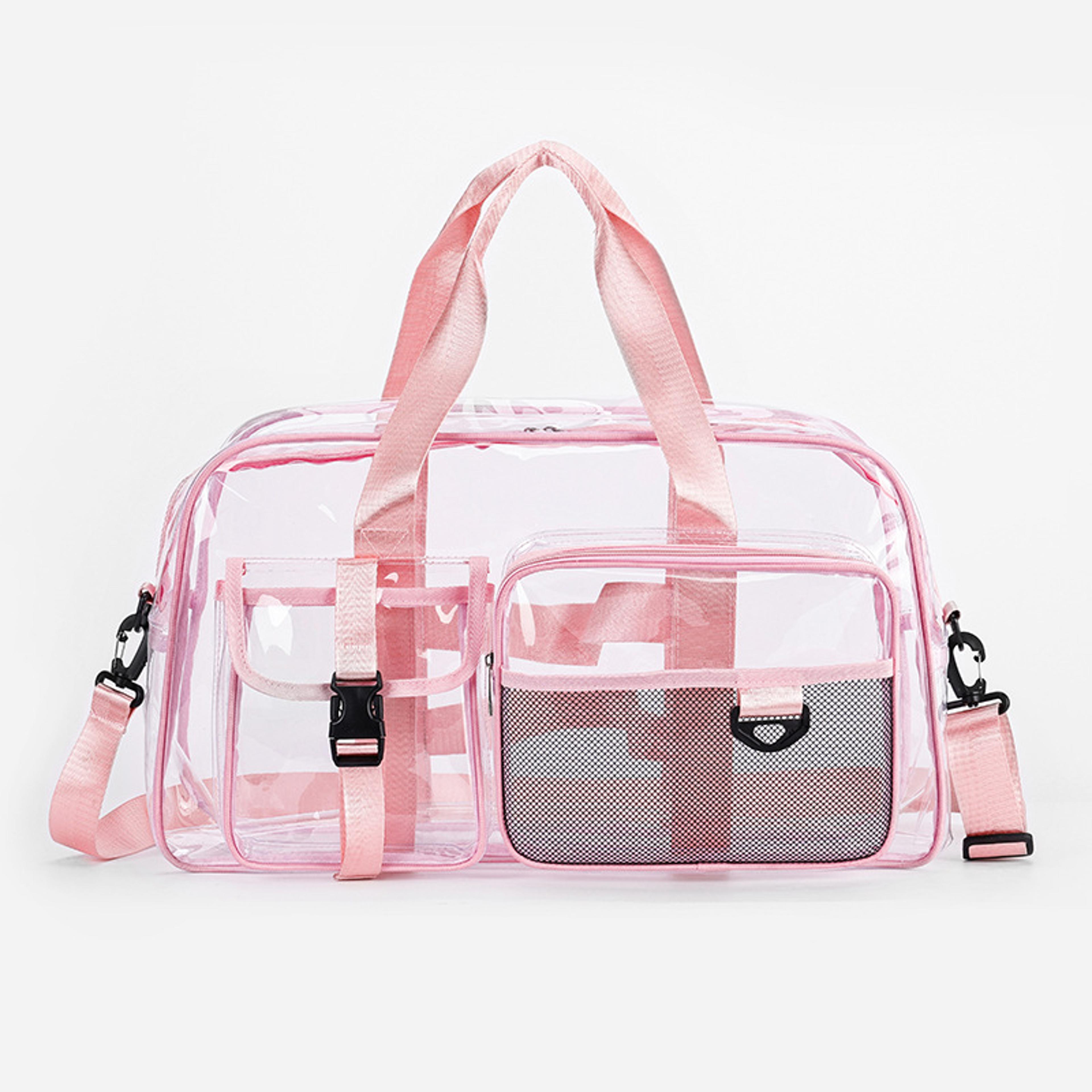 Swim Bag Transparent Beach Tote With Large Capacity Travel Shoulder Design 4