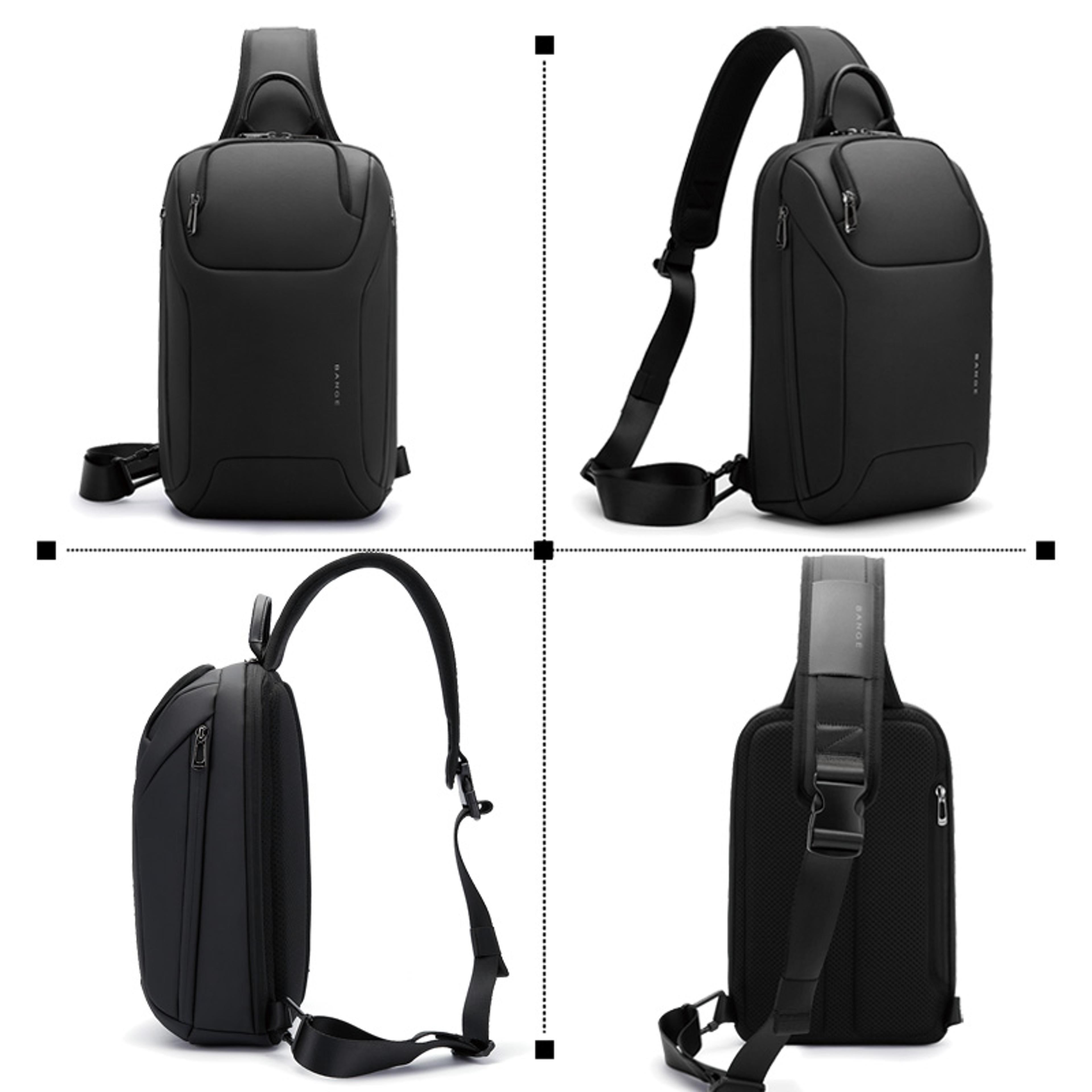 Men Chest Bag Waterproof Crossbody Bag For Men With USB Port Back To School Backpack Everyday Sling 4