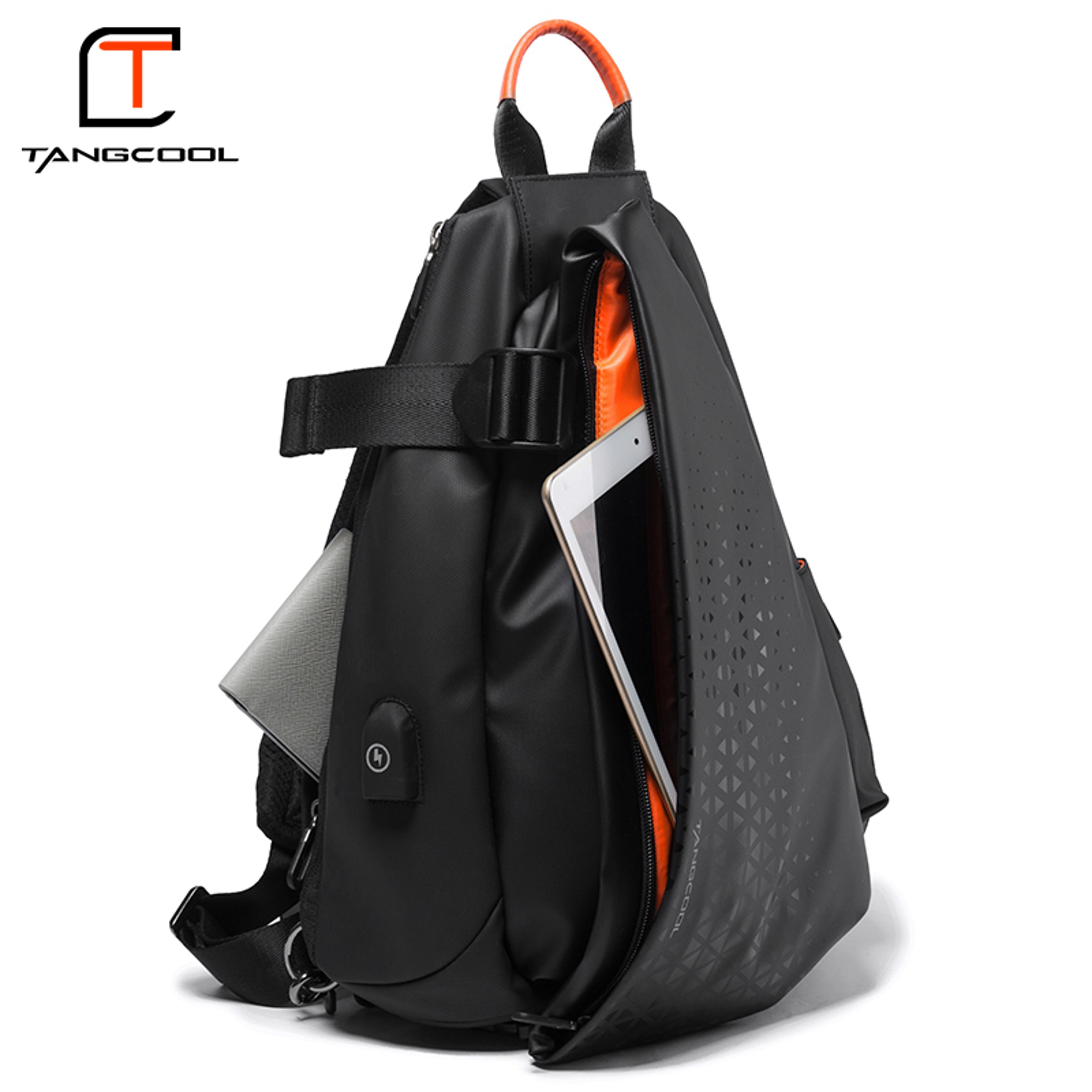 Waterproof Bike Chest Bag With USB Charging Back To School Backpack Crossbody Sling Travel Messenge 3