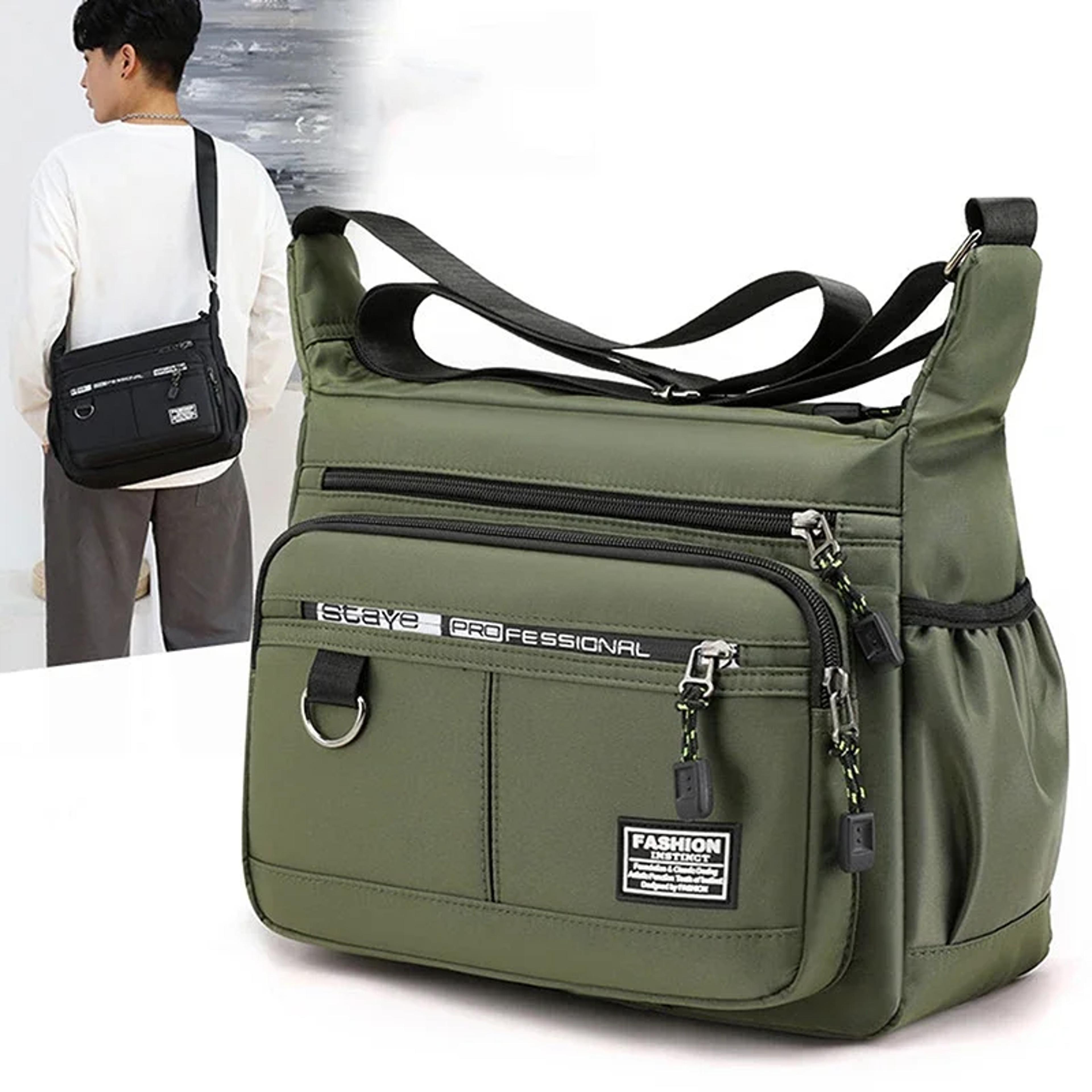 Executive Mens Crossbody Bag For Work  Travel Back To School Backpack With Multi Pocket Organizer 4