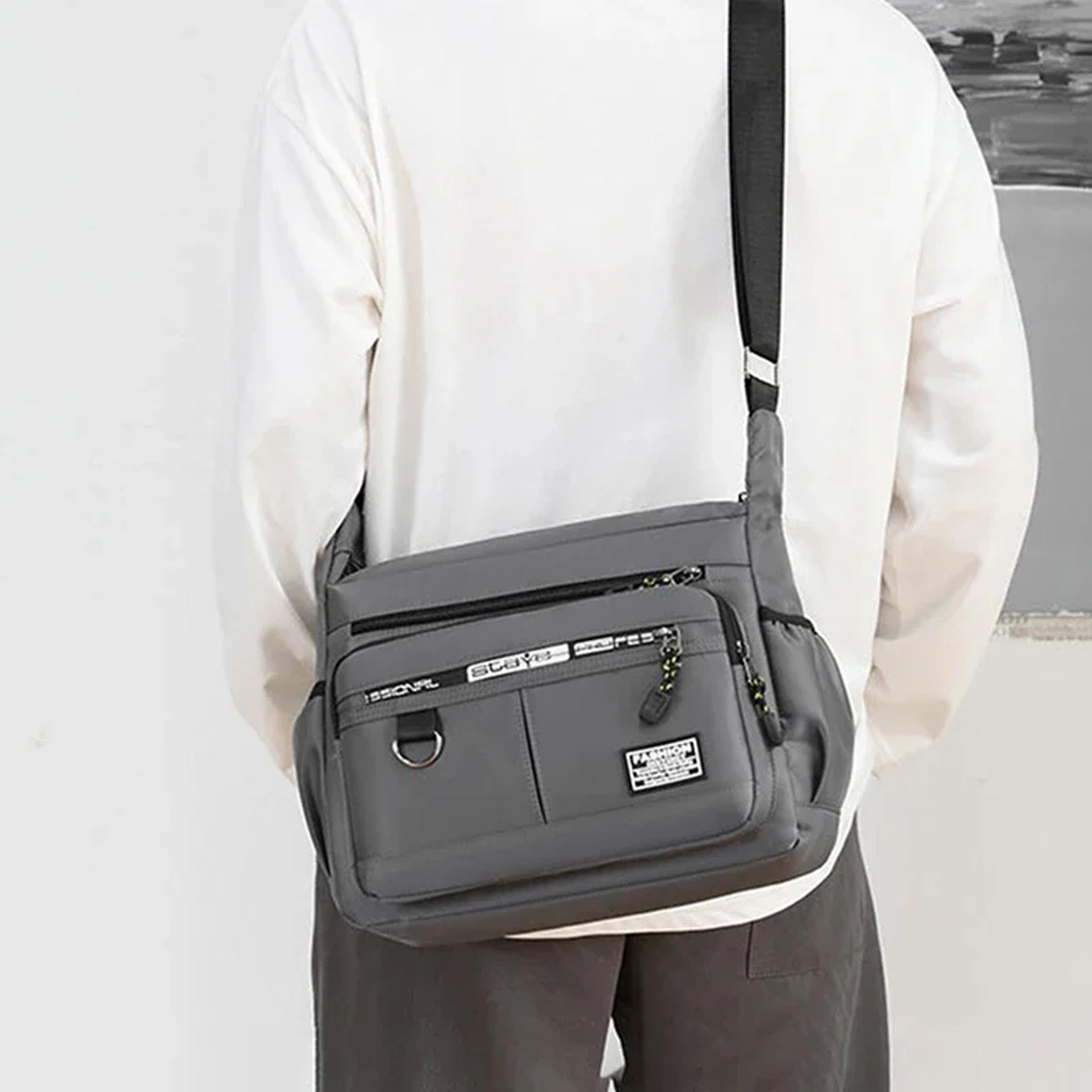Executive Mens Crossbody Bag For Work  Travel Back To School Backpack With Multi Pocket Organizer 7