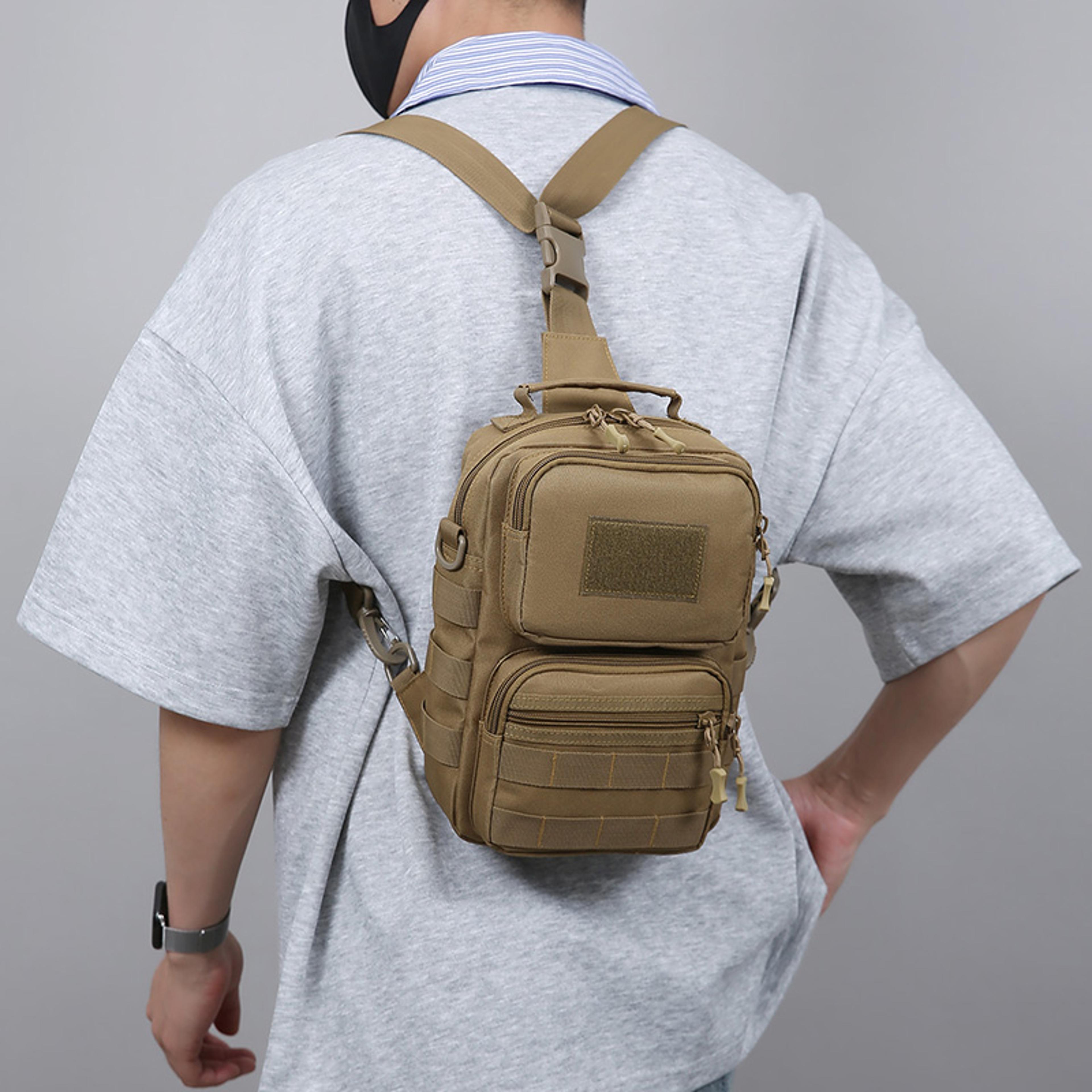 Men Tactical Fishing Chest Bag Outdoor Sling Shoulder Bag Durable Crossbody Pack For Hiking Camping 6