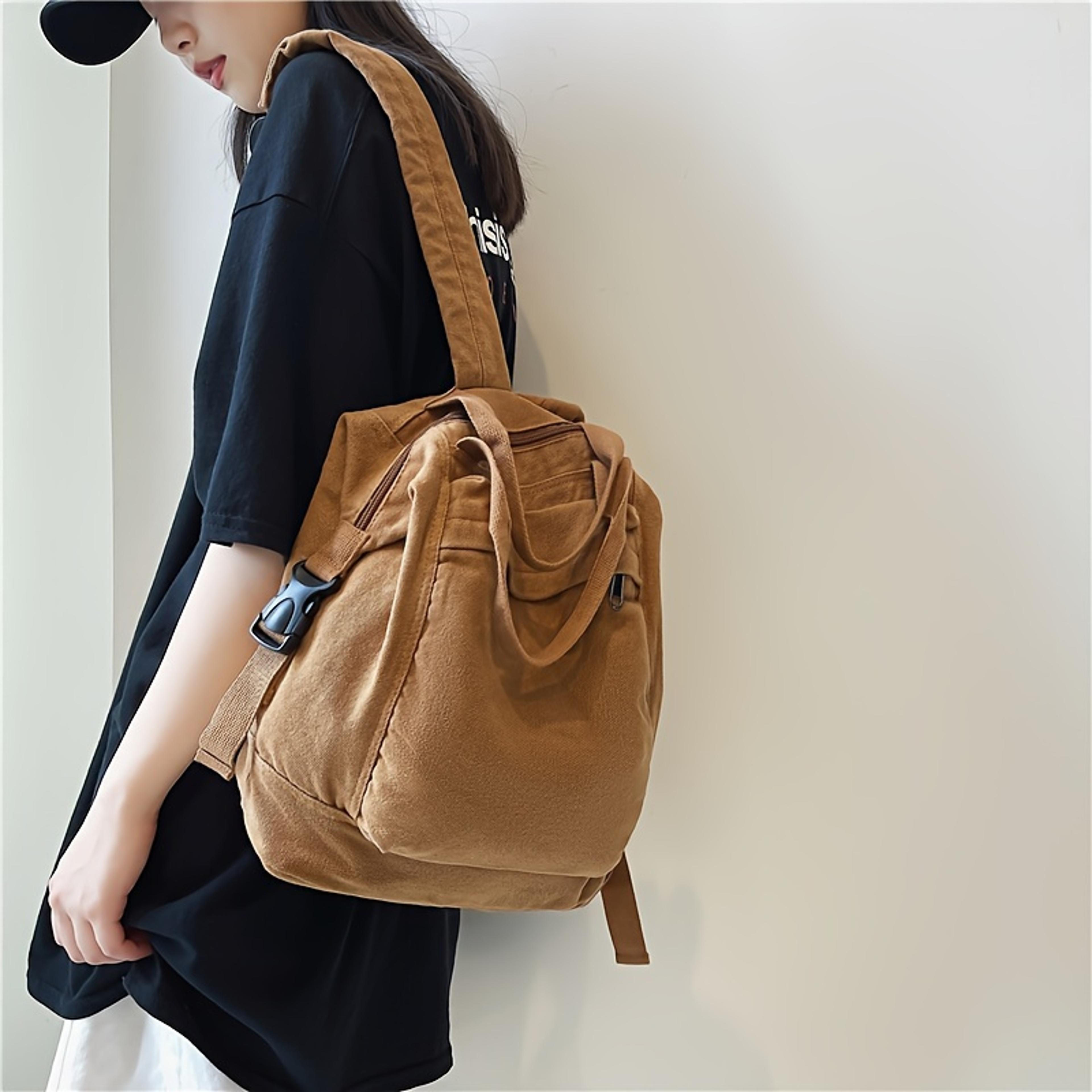 Backpack For Women Retro Large Capacity School Backpack Casual Travel Book Bag 6