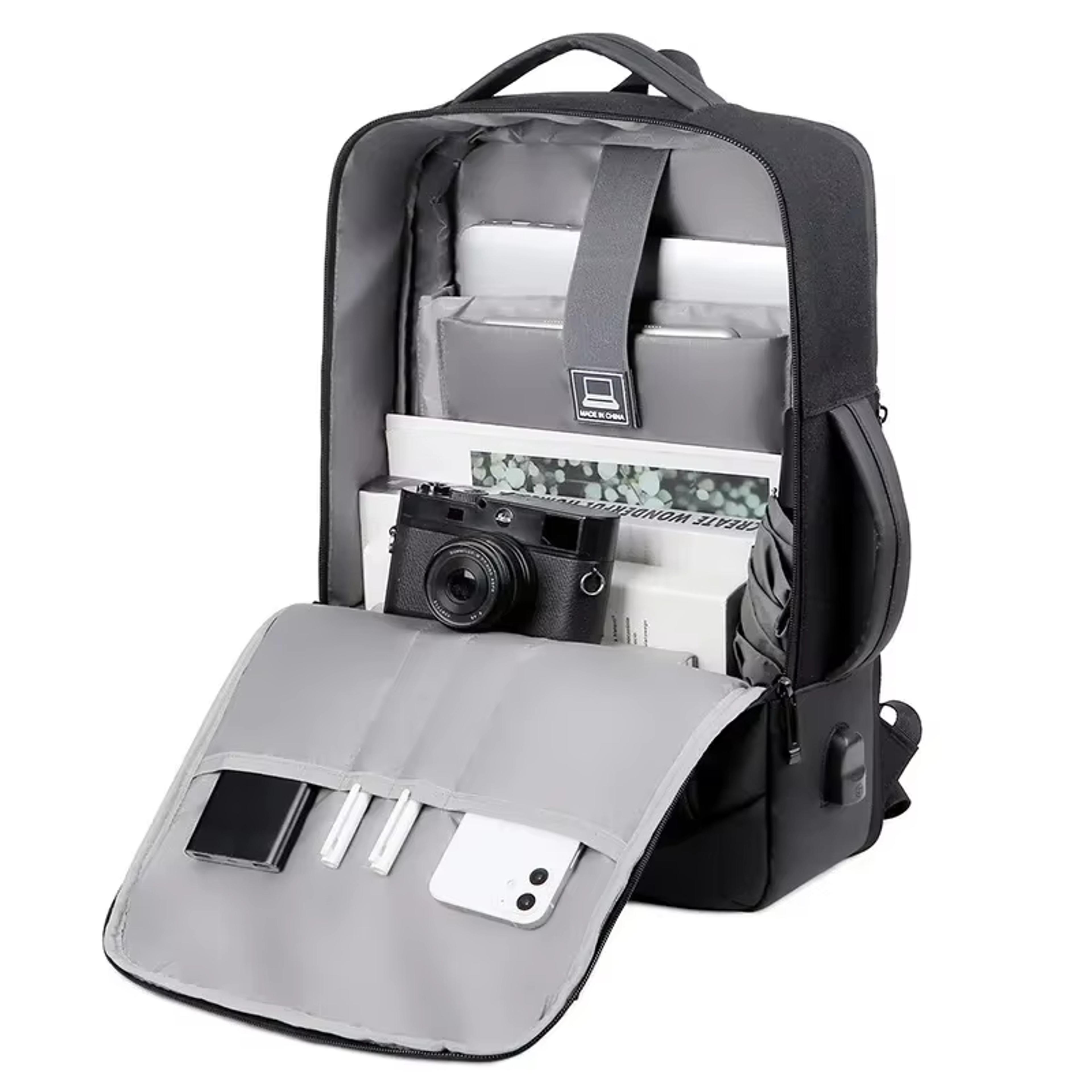 Business Laptop Backpack Waterproof Expandable USB Charging Travel Backpack For Men 3