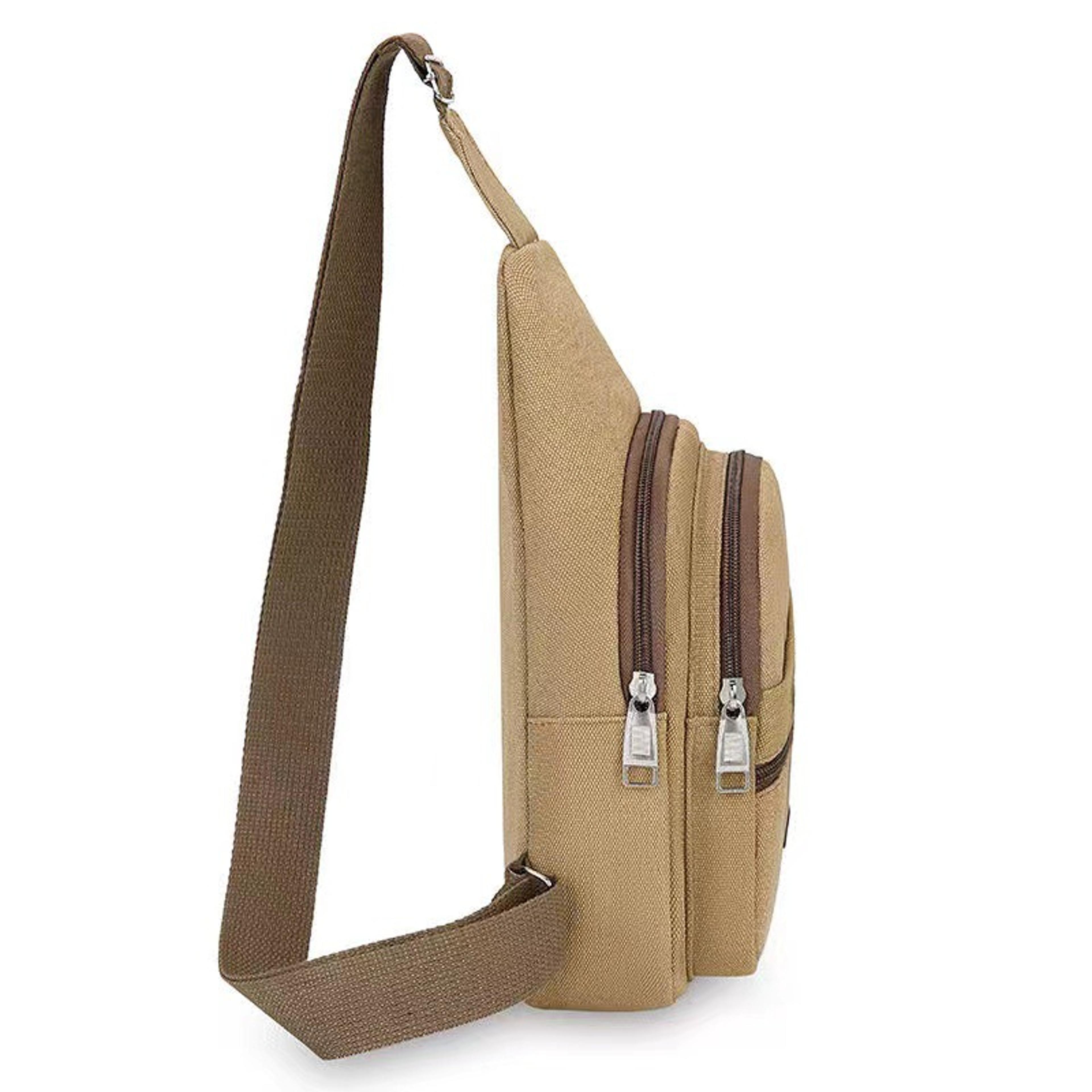 Mens Canvas Crossbody Bag Casual Travel Sling Shoulder Messenger Bag For Outdoor Work And Everyday  4