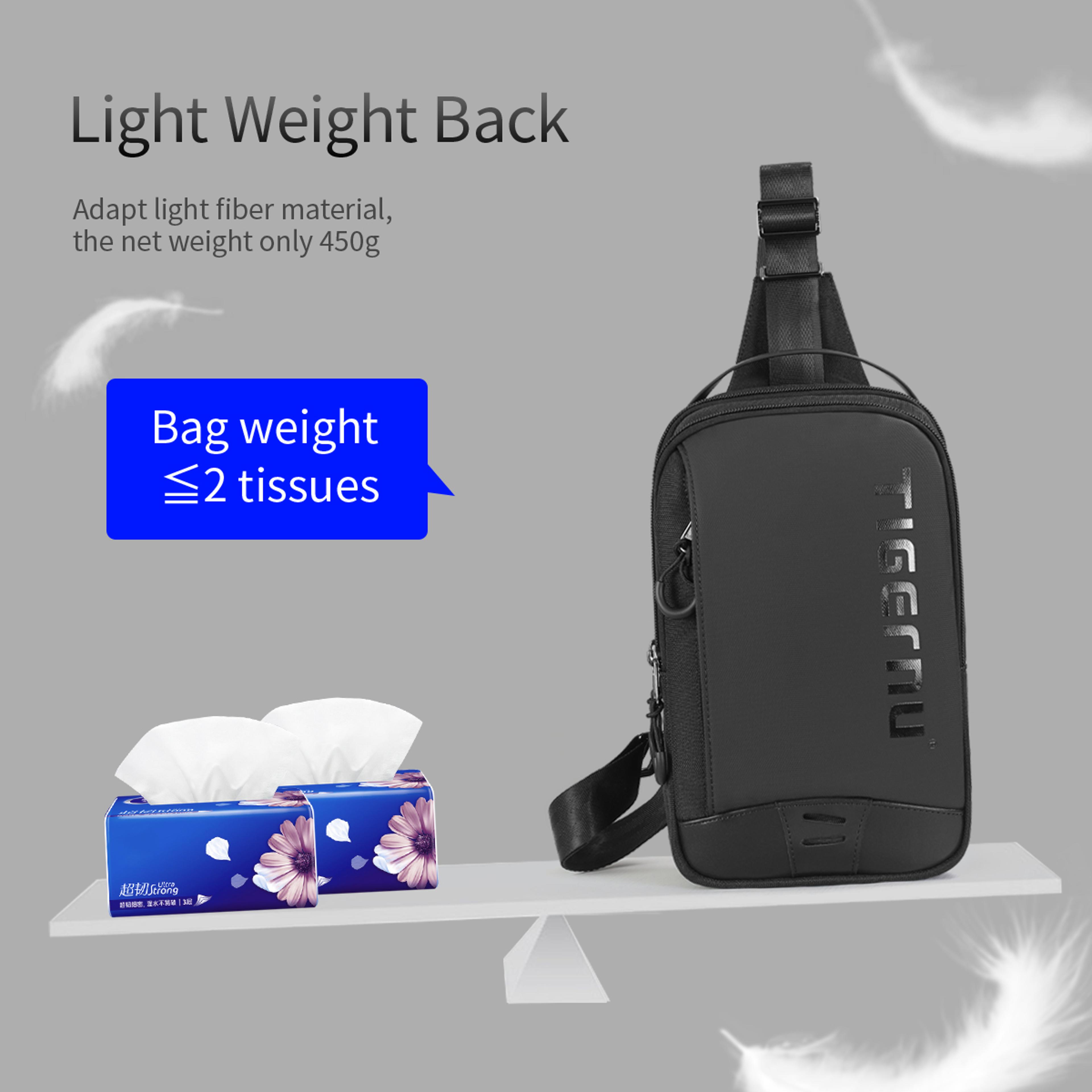 Mens Chest Bag Lightweight Crossbody Sling Bag For IPad Everyday Travel 4