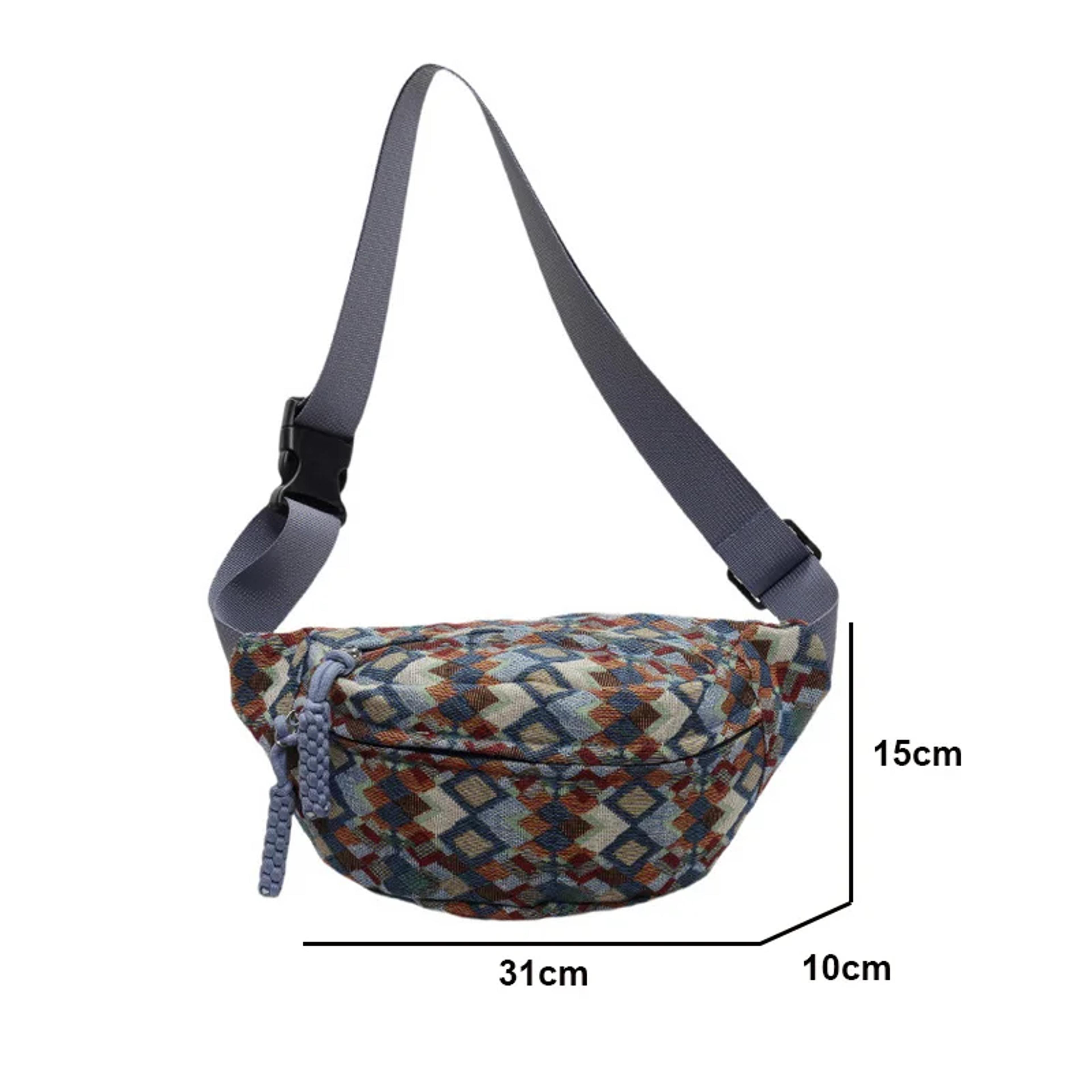 Boho Corduroy Belt Bag For Women Crossbody Fanny Pack Casual Waist And Chest Sling Bag 7