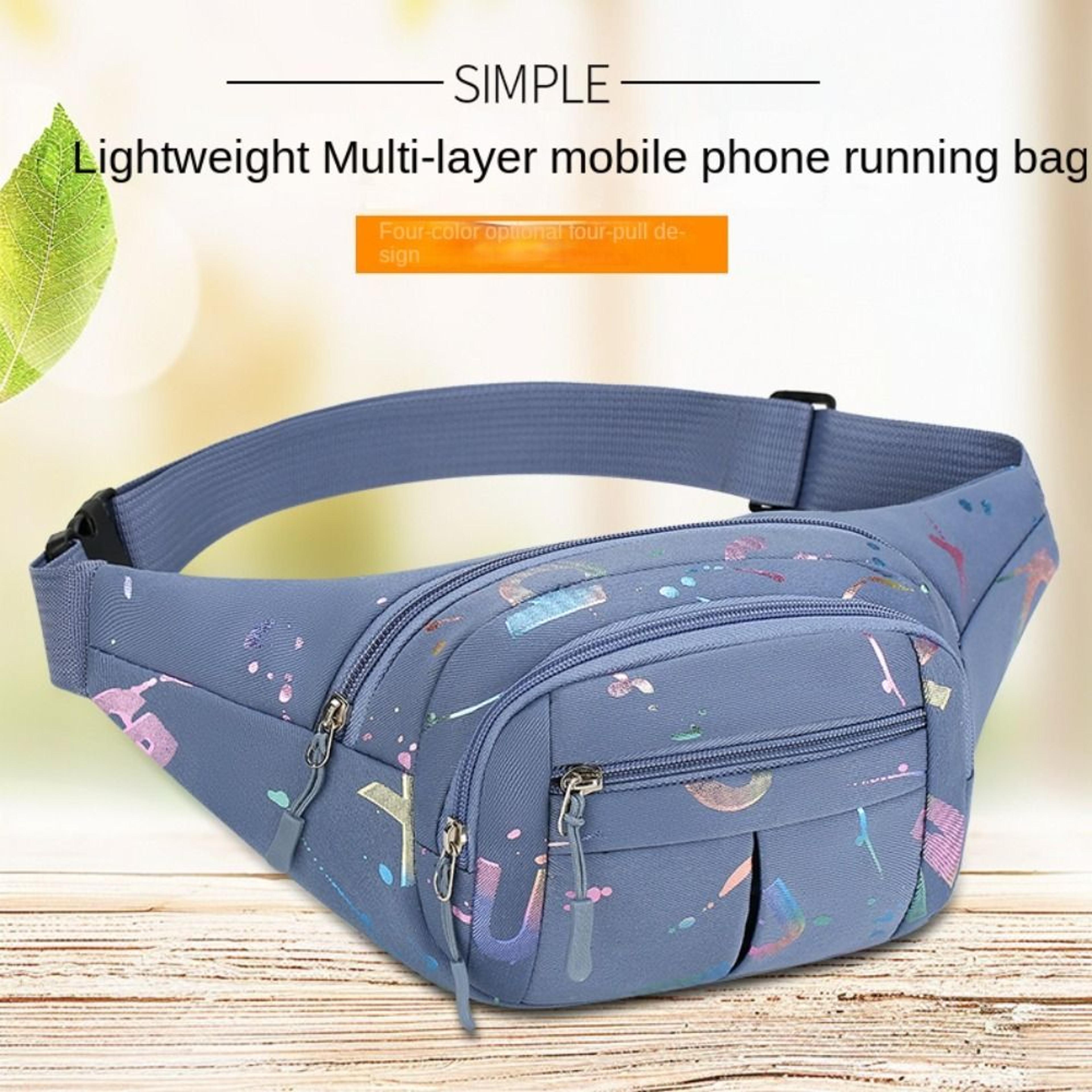 Women Waterproof Sport Waist Bag Multiple Compartments Running Crossbody Chest Bag 4
