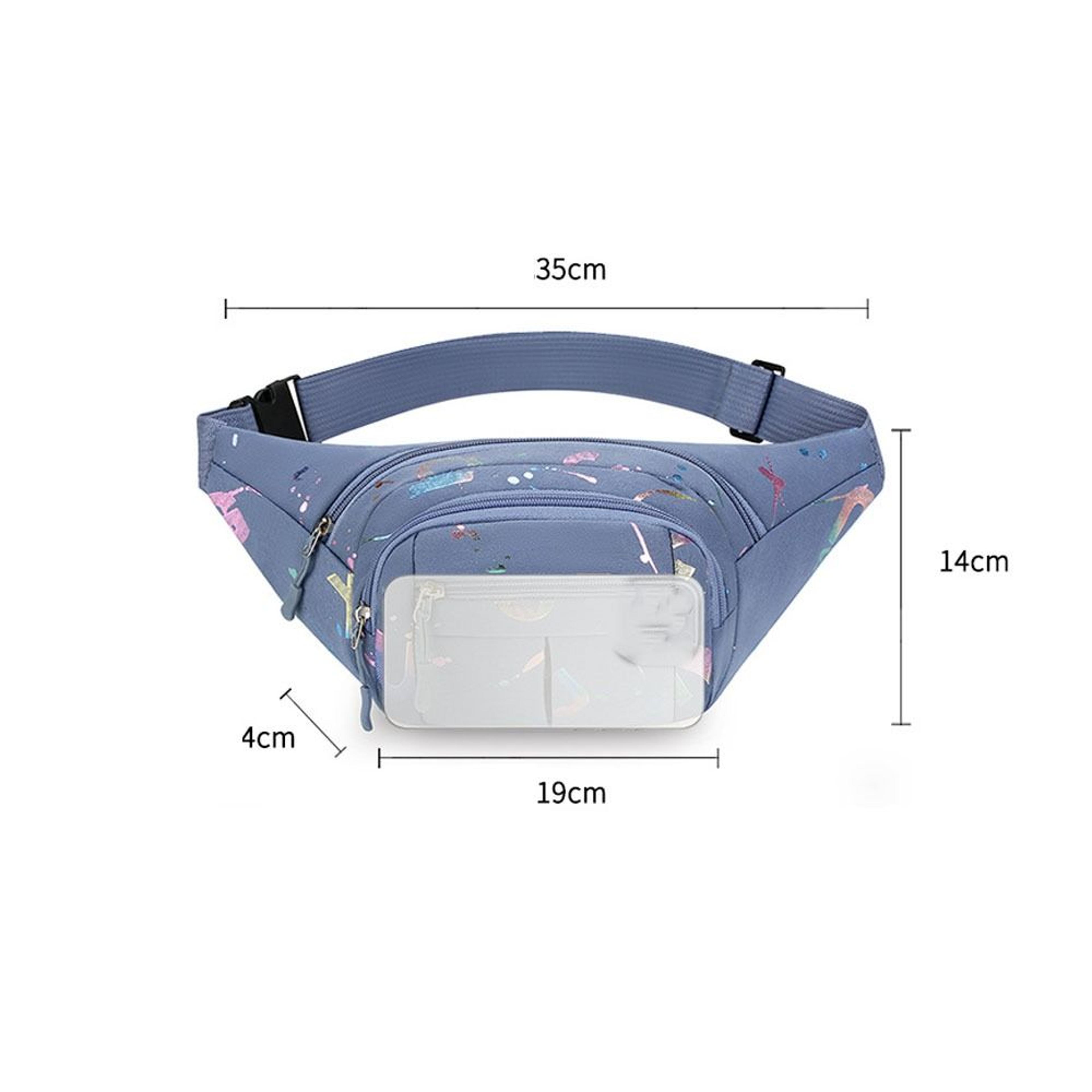 Women Waterproof Sport Waist Bag Multiple Compartments Running Crossbody Chest Bag 8