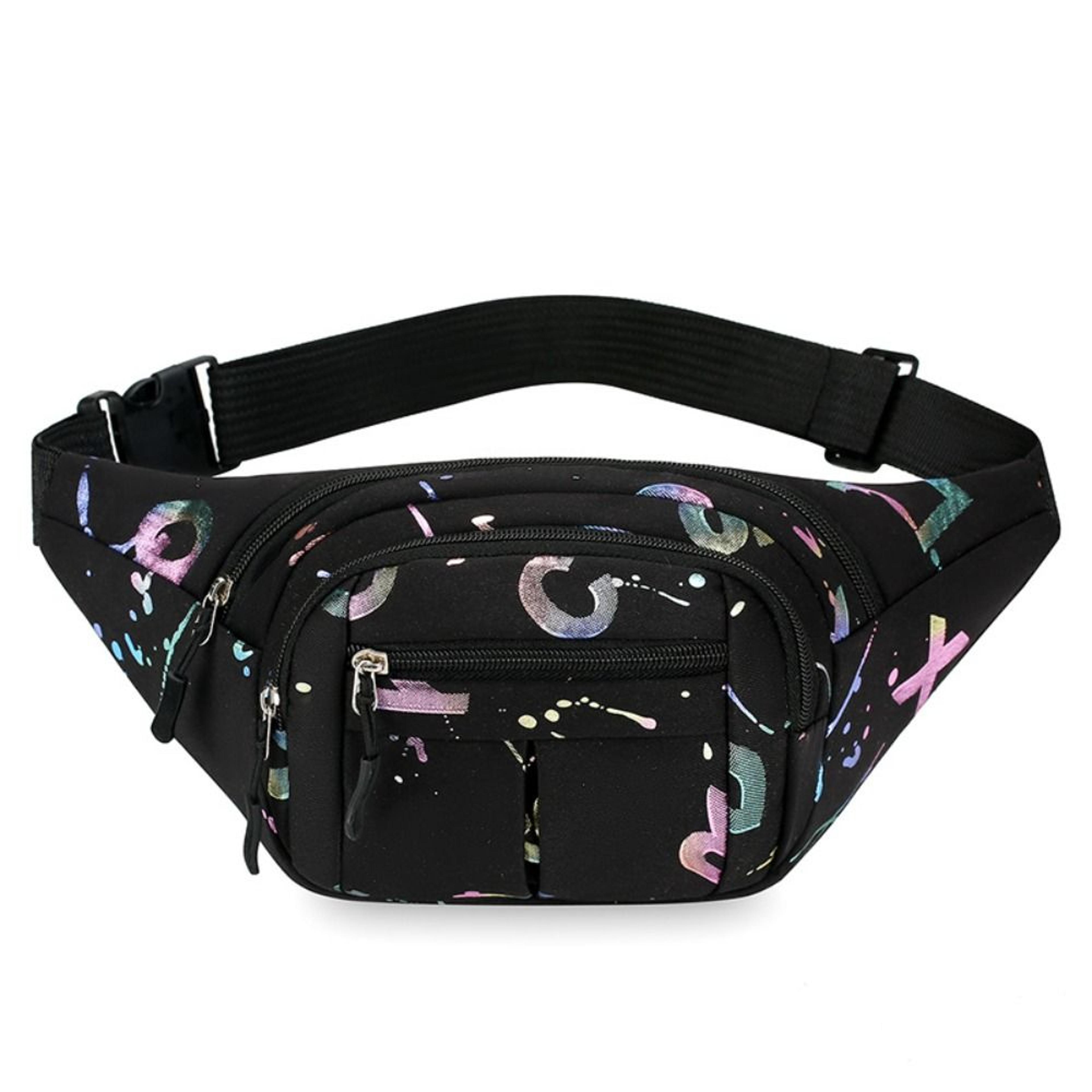 Women Waterproof Sport Waist Bag Multiple Compartments Running Crossbody Chest Bag 1