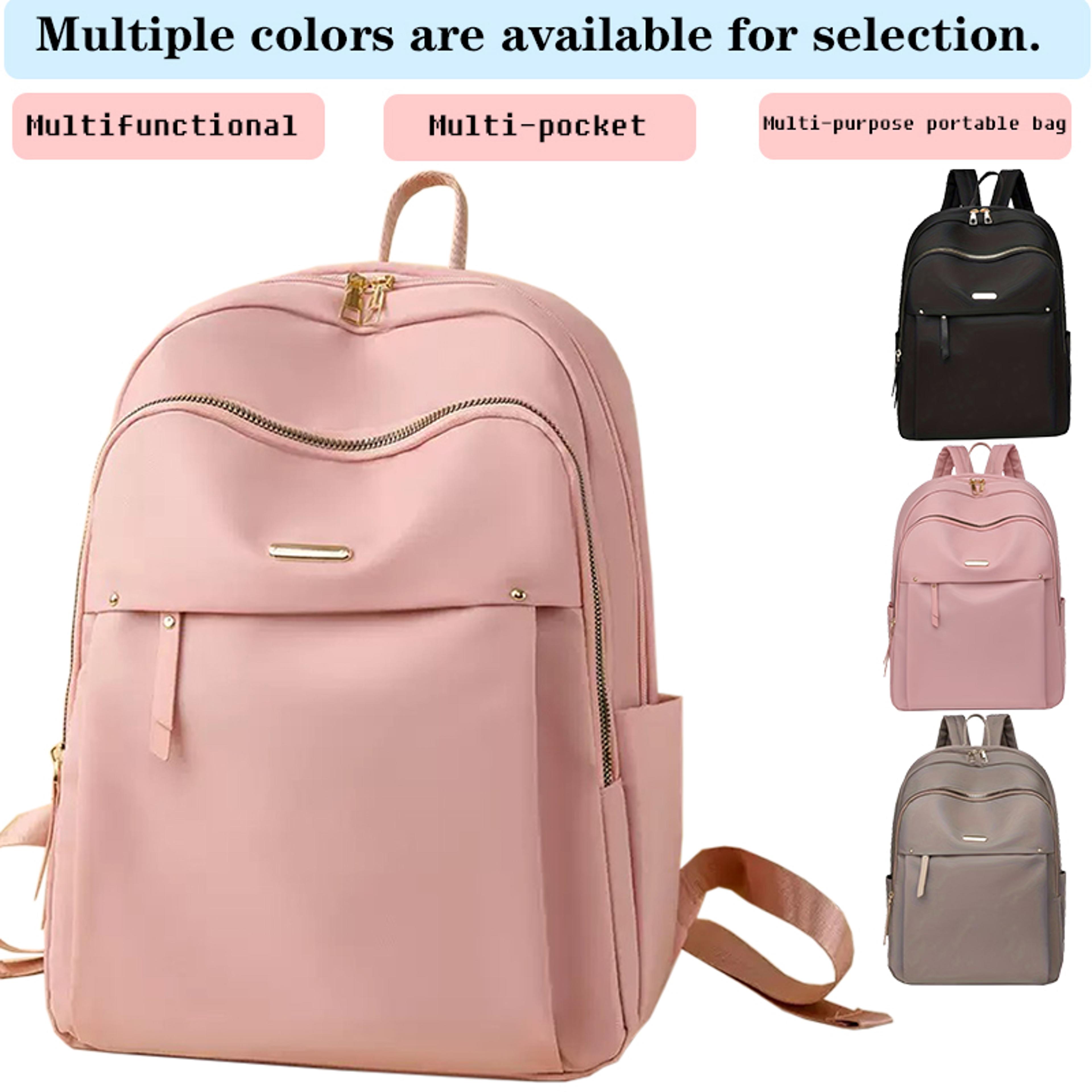 Lightweight Waterproof Nylon Travel Backpack For Women With Gold Zippers 5