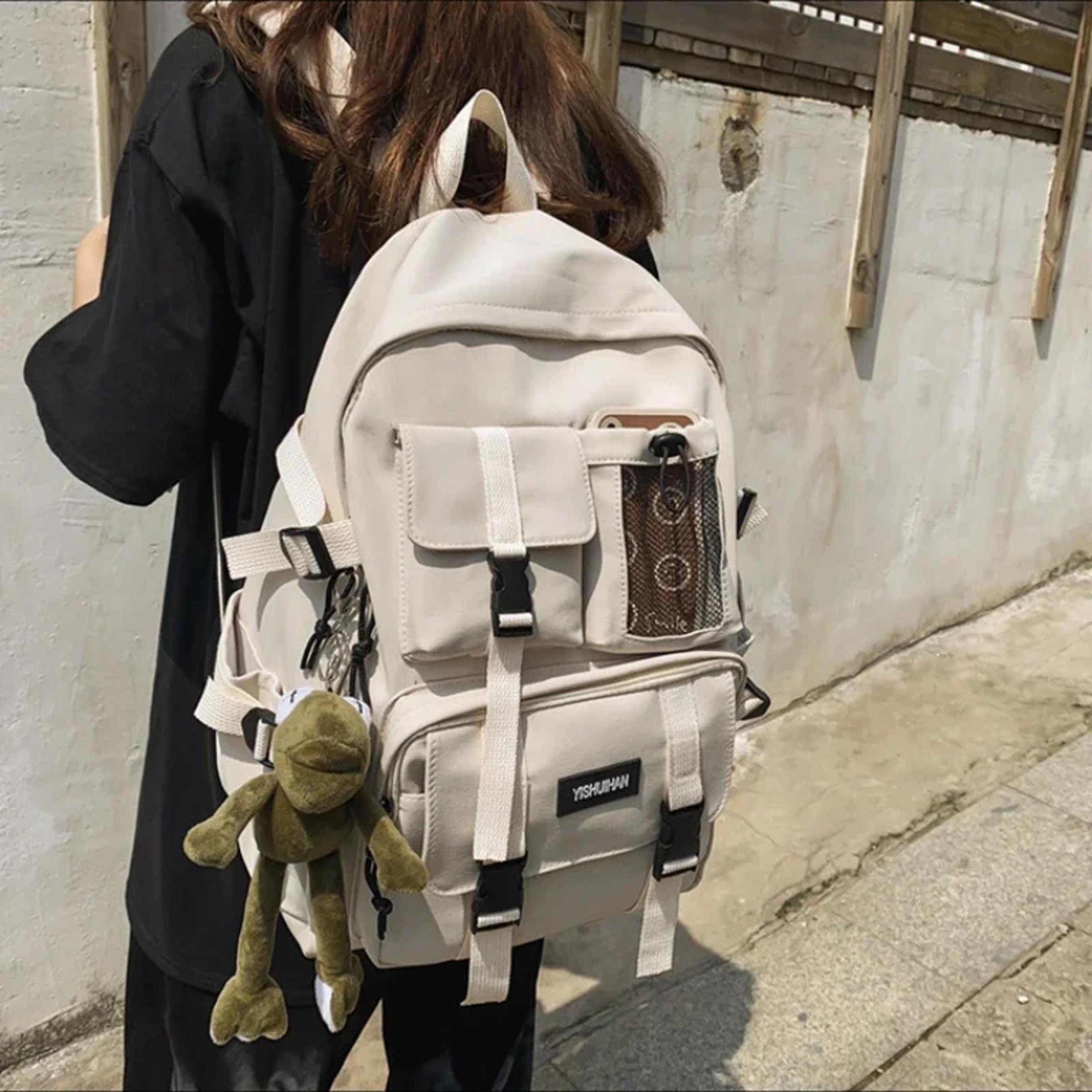 Multifunctional Teenager Laptop Backpack Canvas School Bag For Students 5