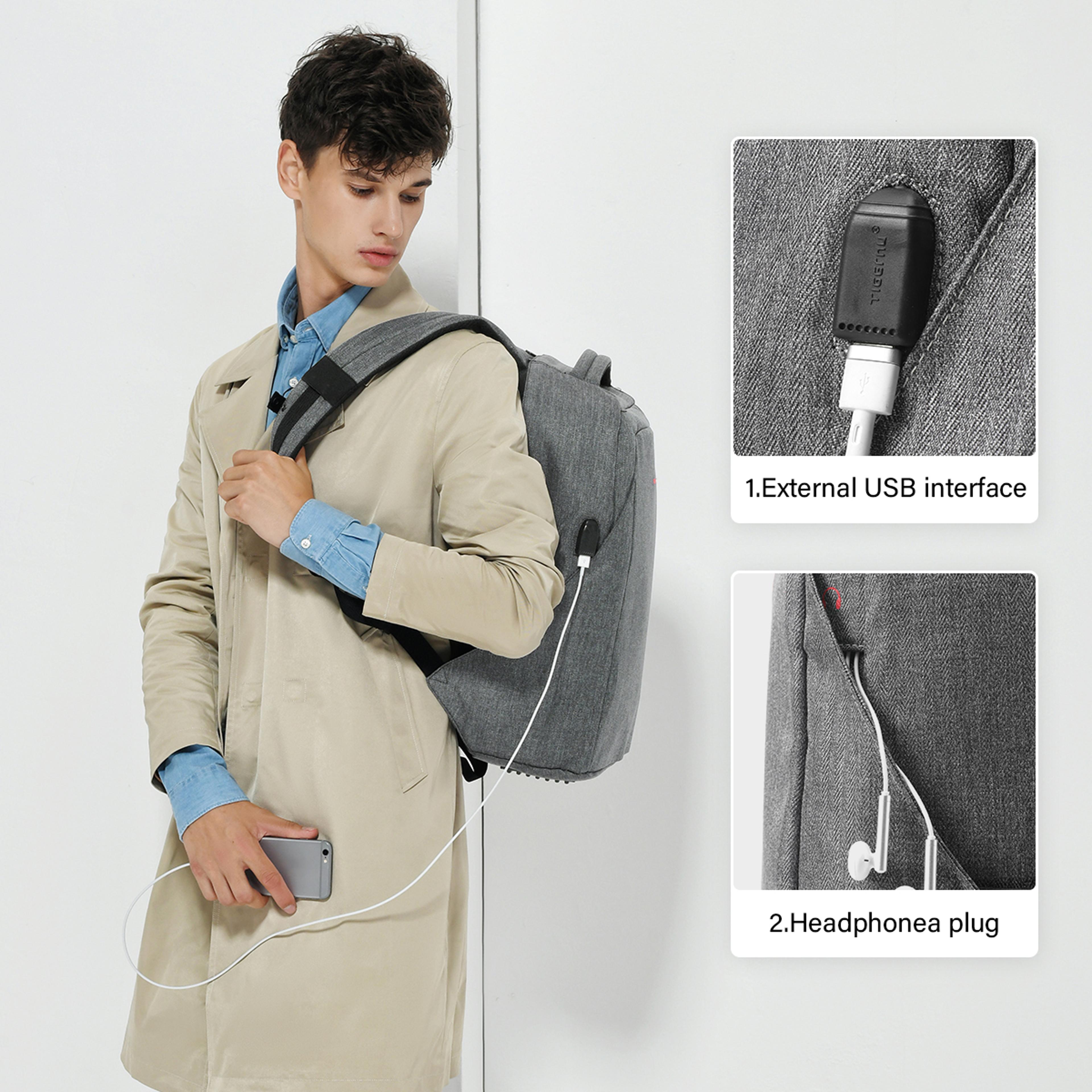 Anti Theft Laptop Backpack USB Travel School Bag For Men 1