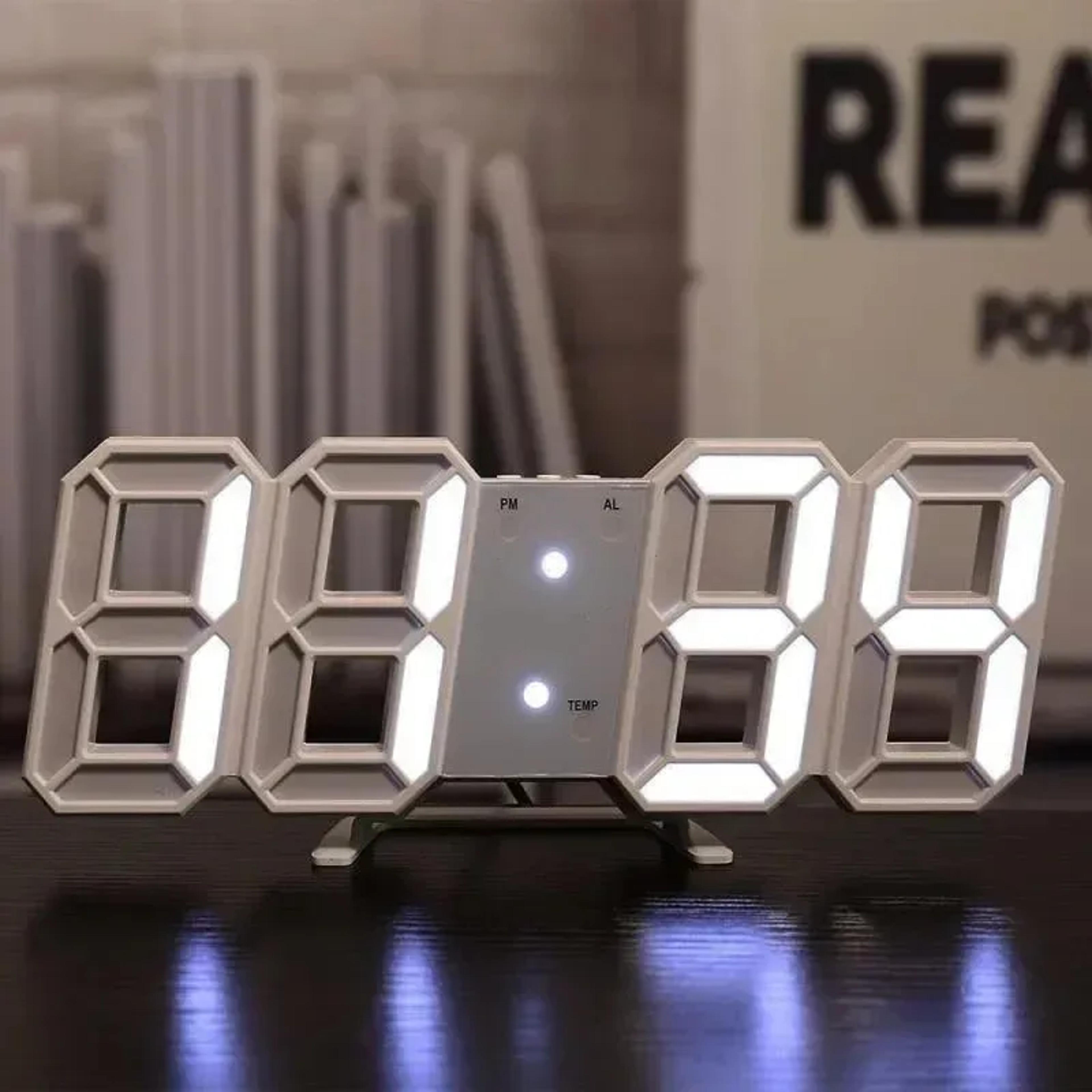 Modern Digital Wall Clock LED Desk Clock With Alarm Temperature Display For Bedroom Living Room Off 3