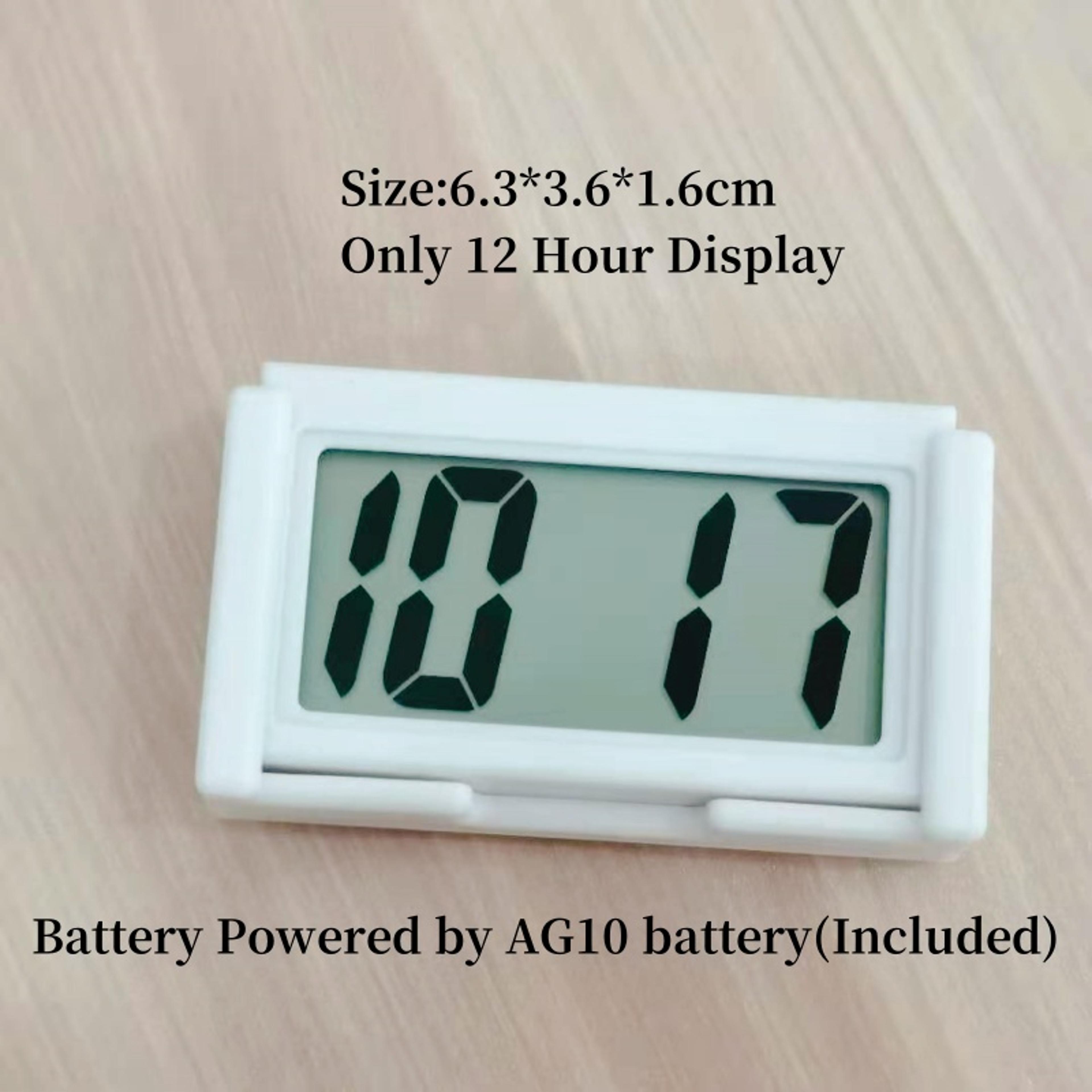 Mini Desk Clock Portable Travel Clock LCD Digital Battery Powered Table Clock With Date Display 1