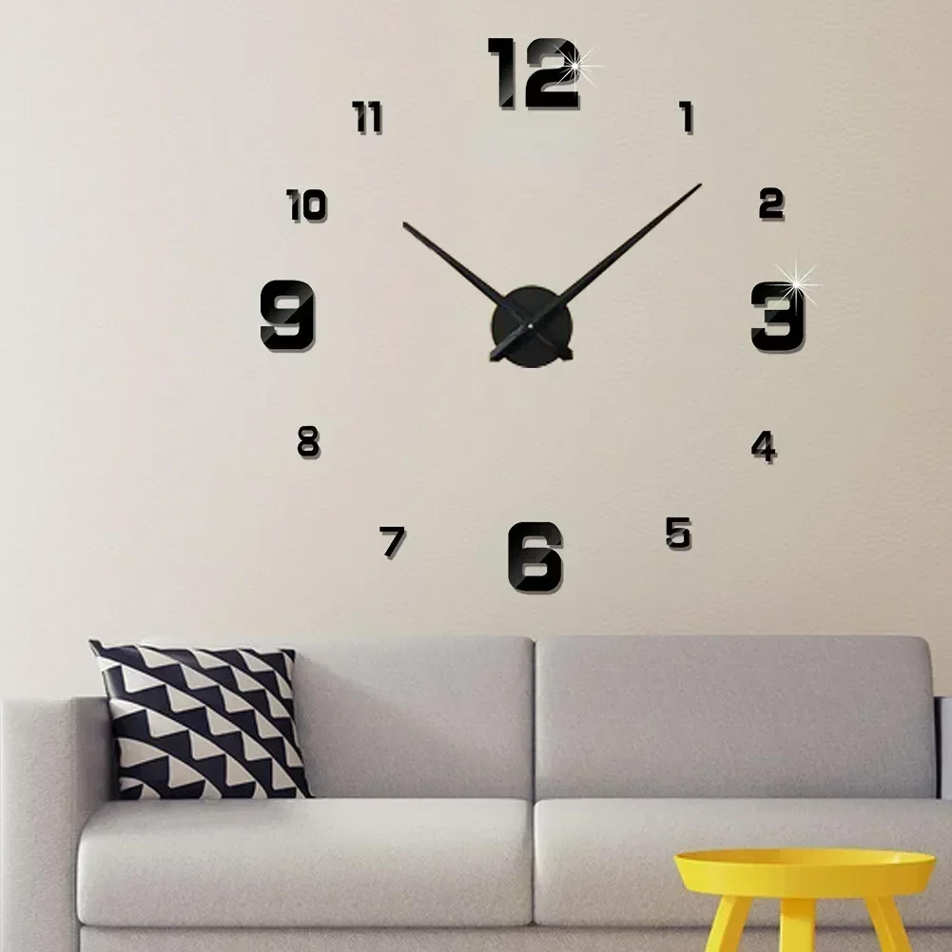 Large Wall Clock Acrylic Mirror DIY Wall Clock For Modern Living Room Bedroom Decor 4