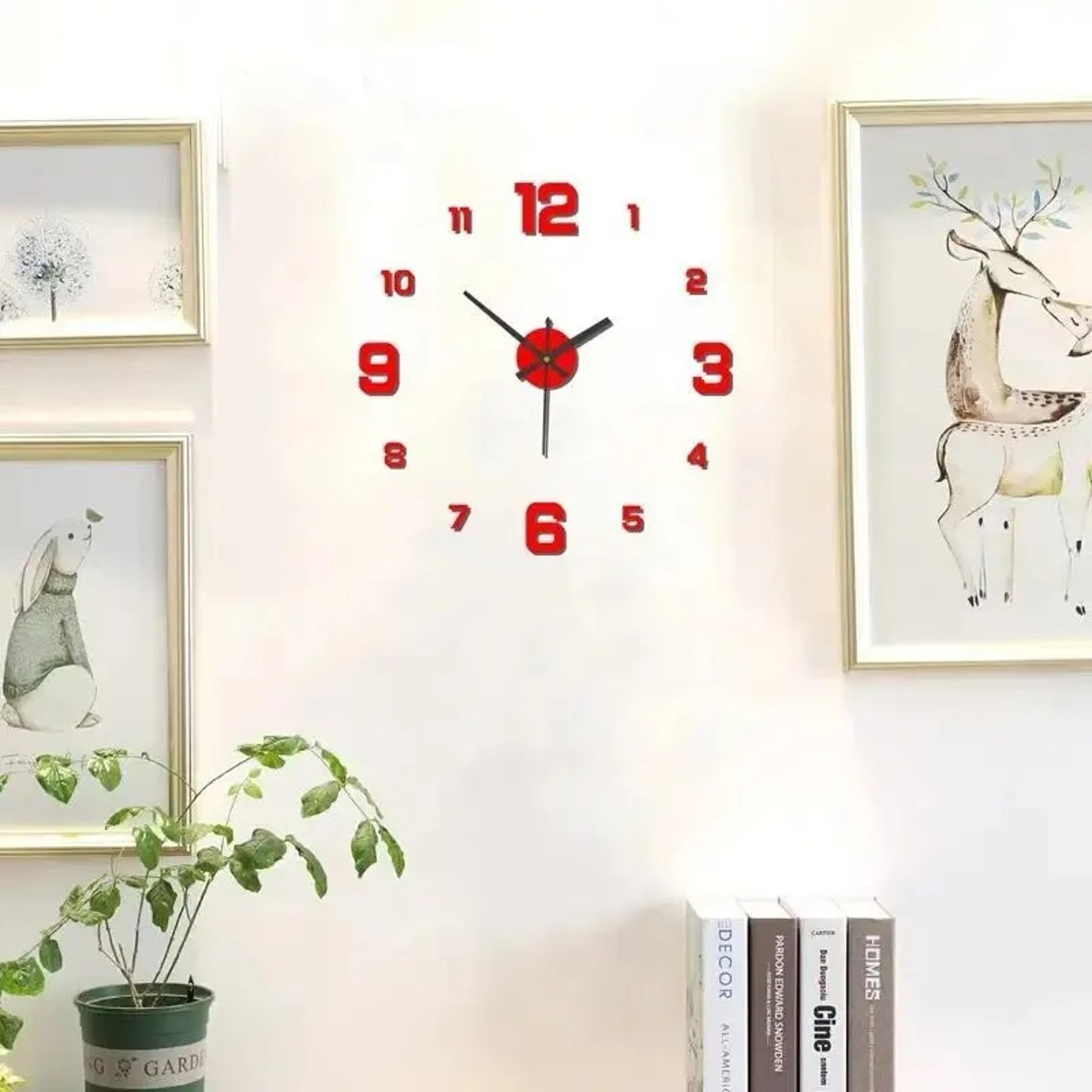 Large Wall Clock Acrylic Mirror DIY Wall Clock For Modern Living Room Bedroom Decor 5