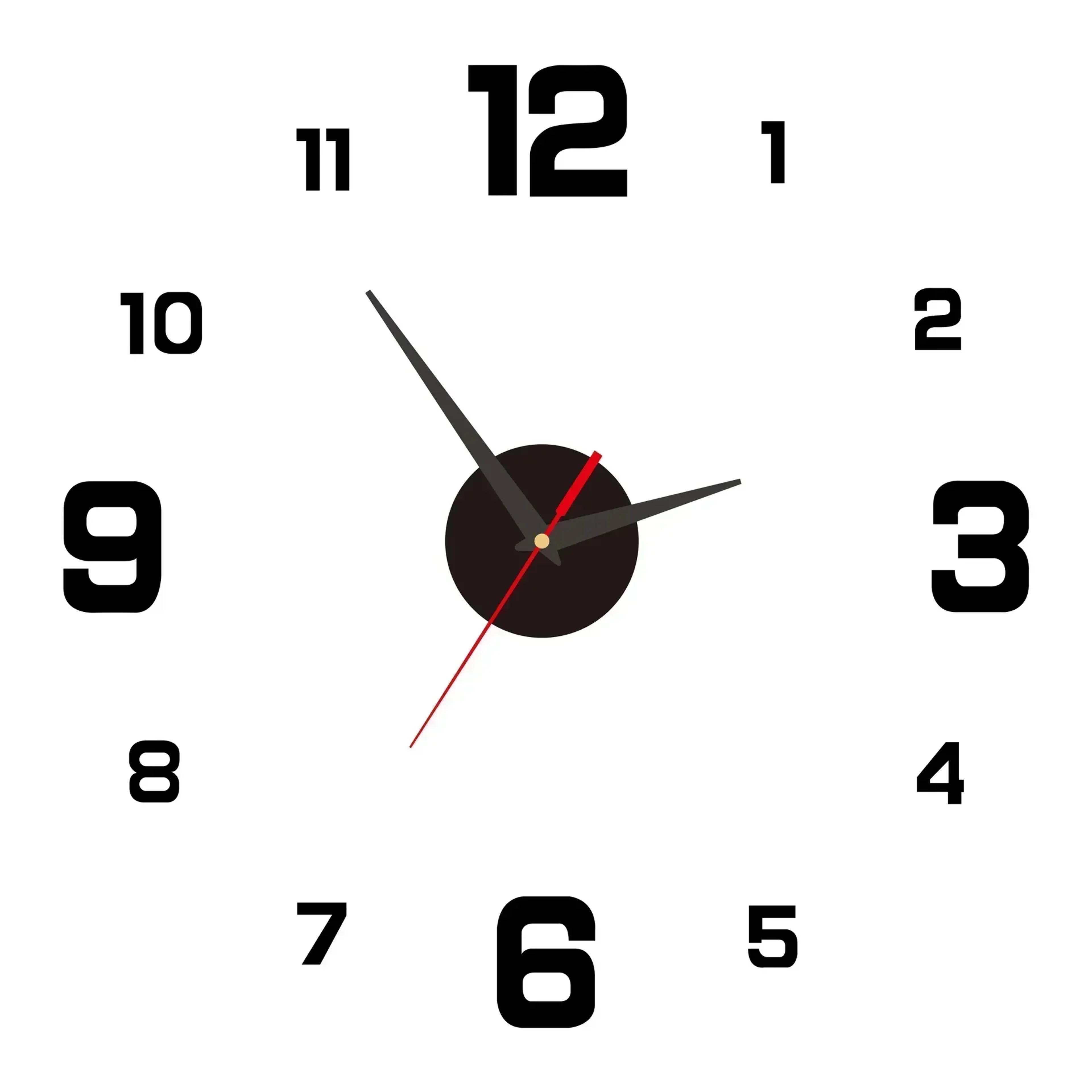 Large Wall Clock Acrylic Mirror DIY Wall Clock For Modern Living Room Bedroom Decor 1