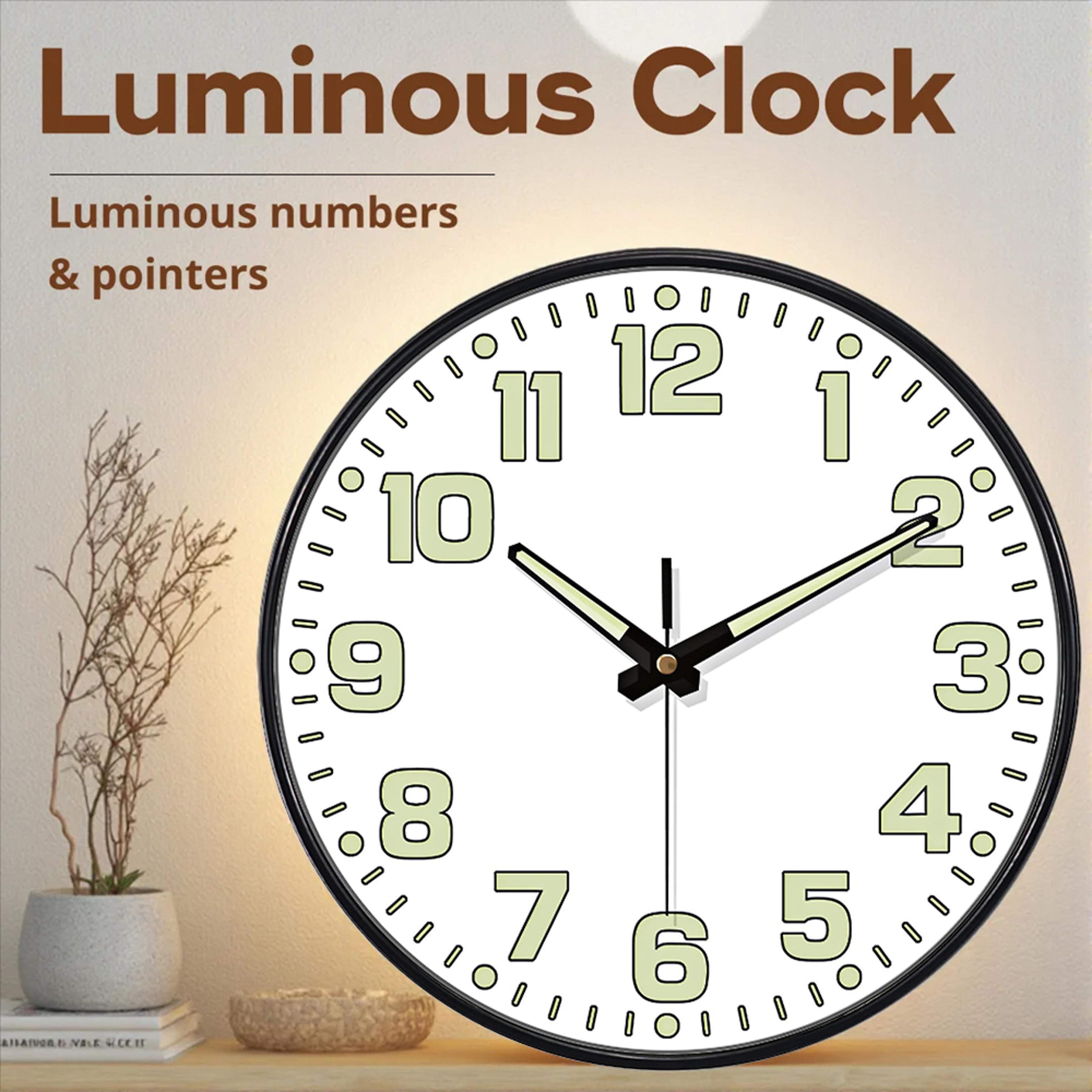 Luminous Wall Clock Light Digital Quartz Silent Wall Clock For Bedroom Living Room Study 2