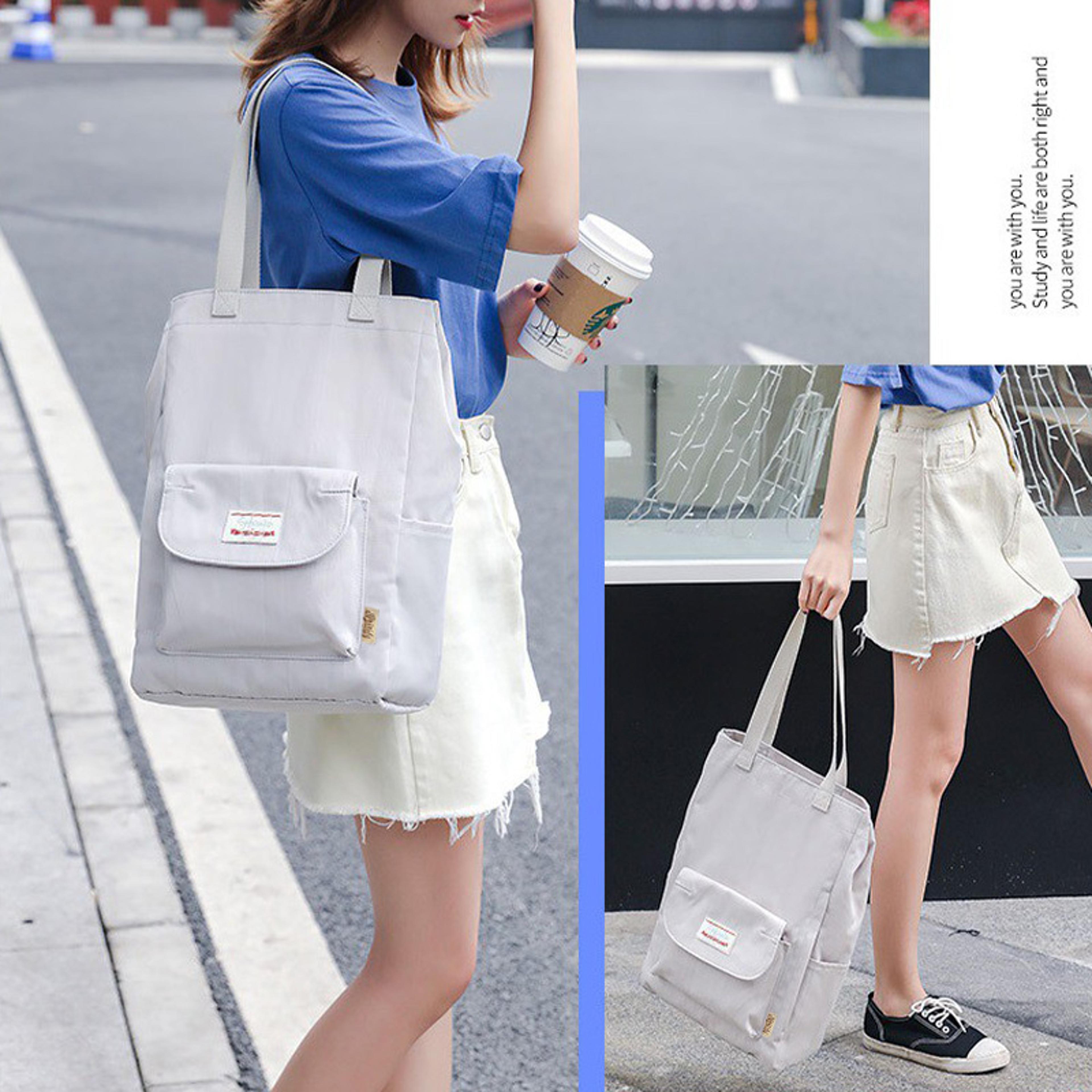 Women Waterproof Laptop Backpack Korean Fashion Oxford Canvas School Travel Bag 5