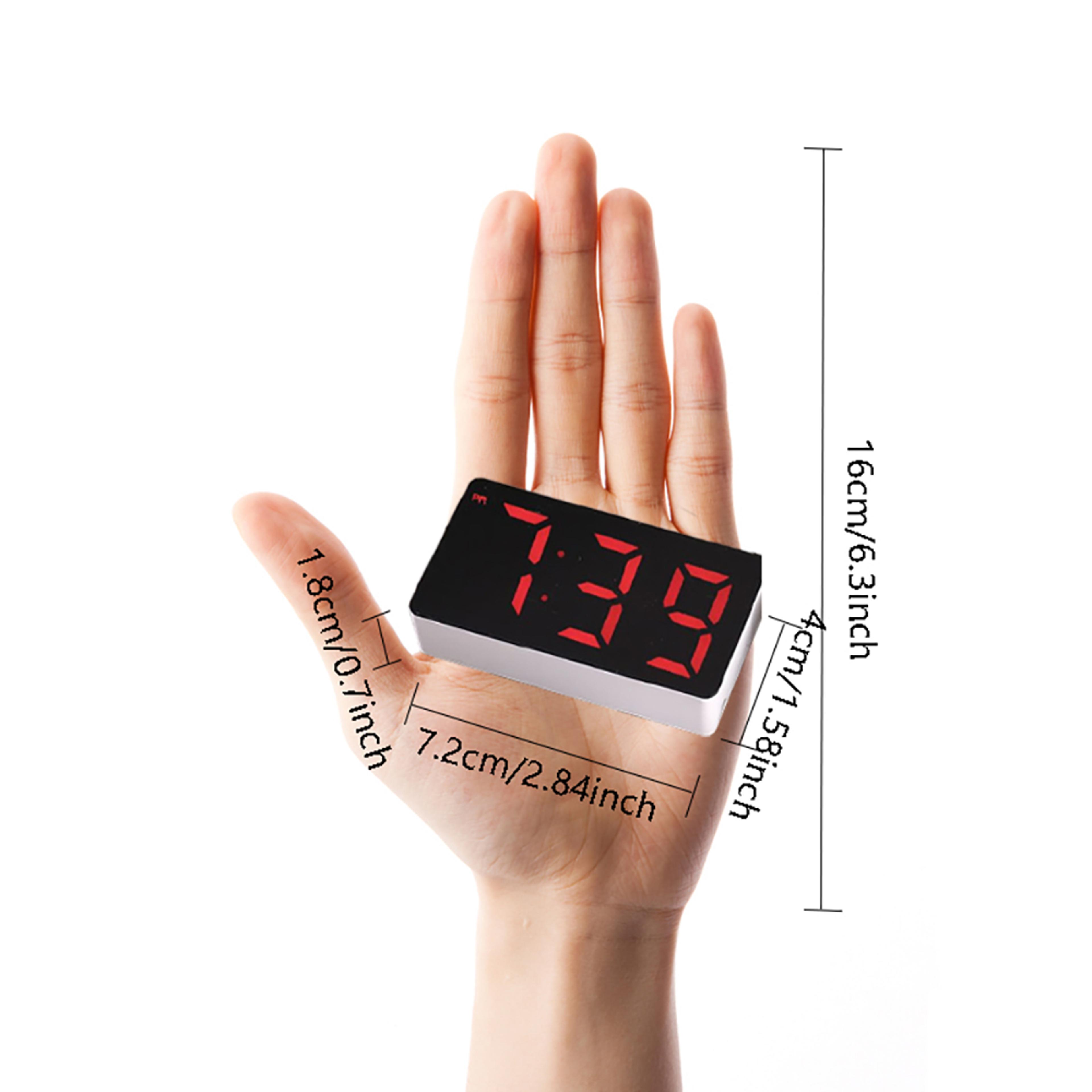 LED Mirror Clock Digital Alarm Clock Smart Bedroom Desk Clock Home Decor 8