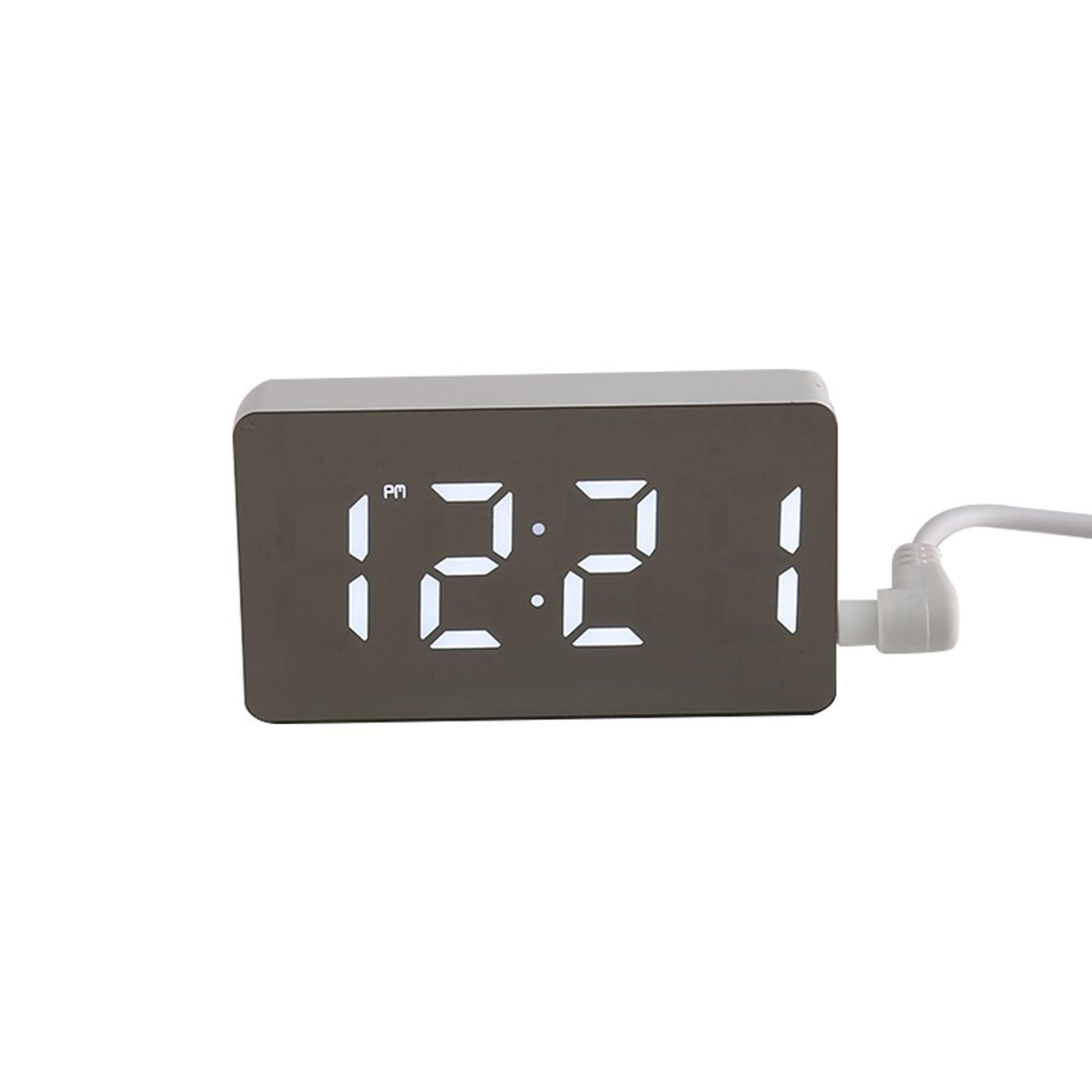 LED Mirror Clock Digital Alarm Clock Smart Bedroom Desk Clock Home Decor 1
