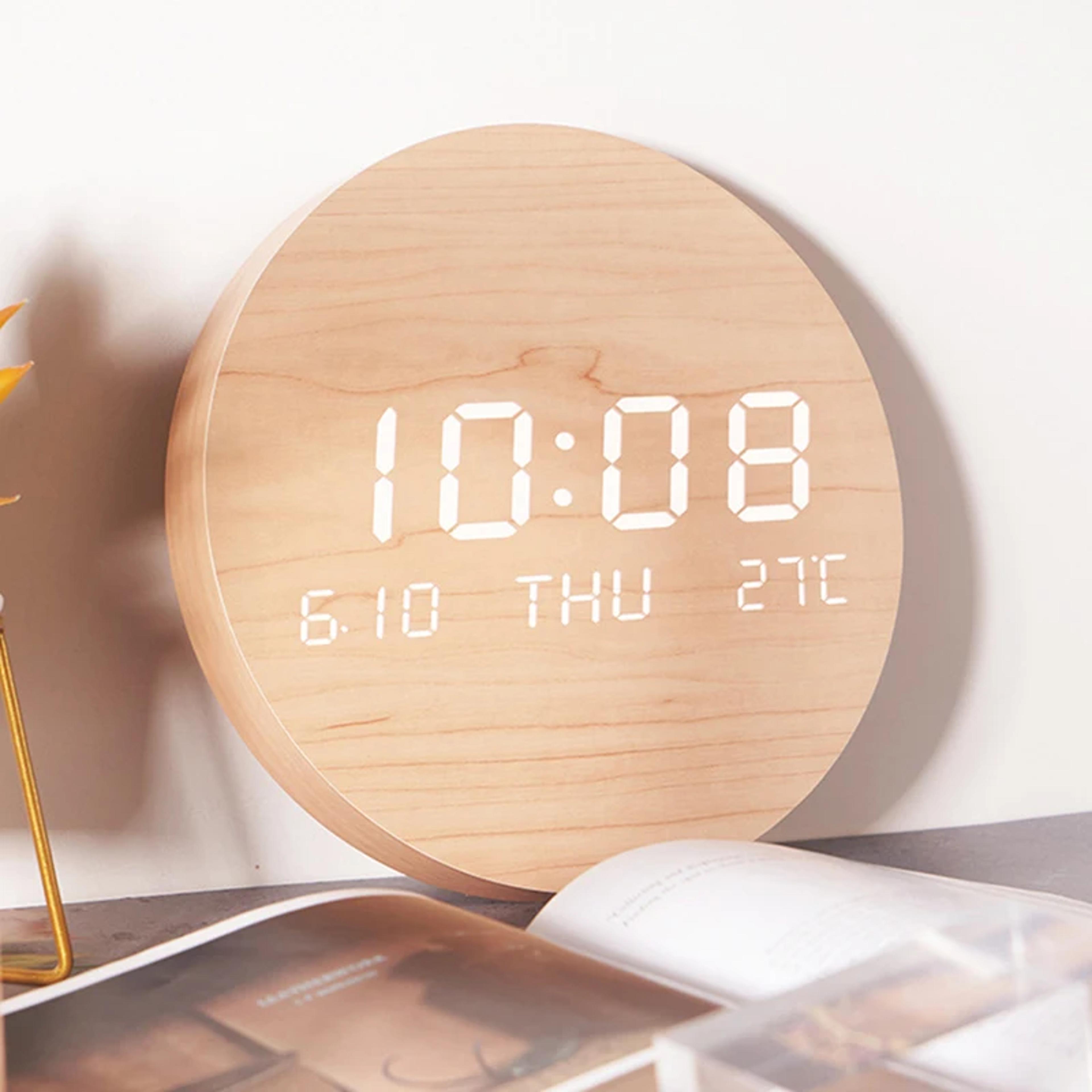 LED Digital Wall Clock Temperature Display Smart Modern Wall Clock For Home Bedroom 8