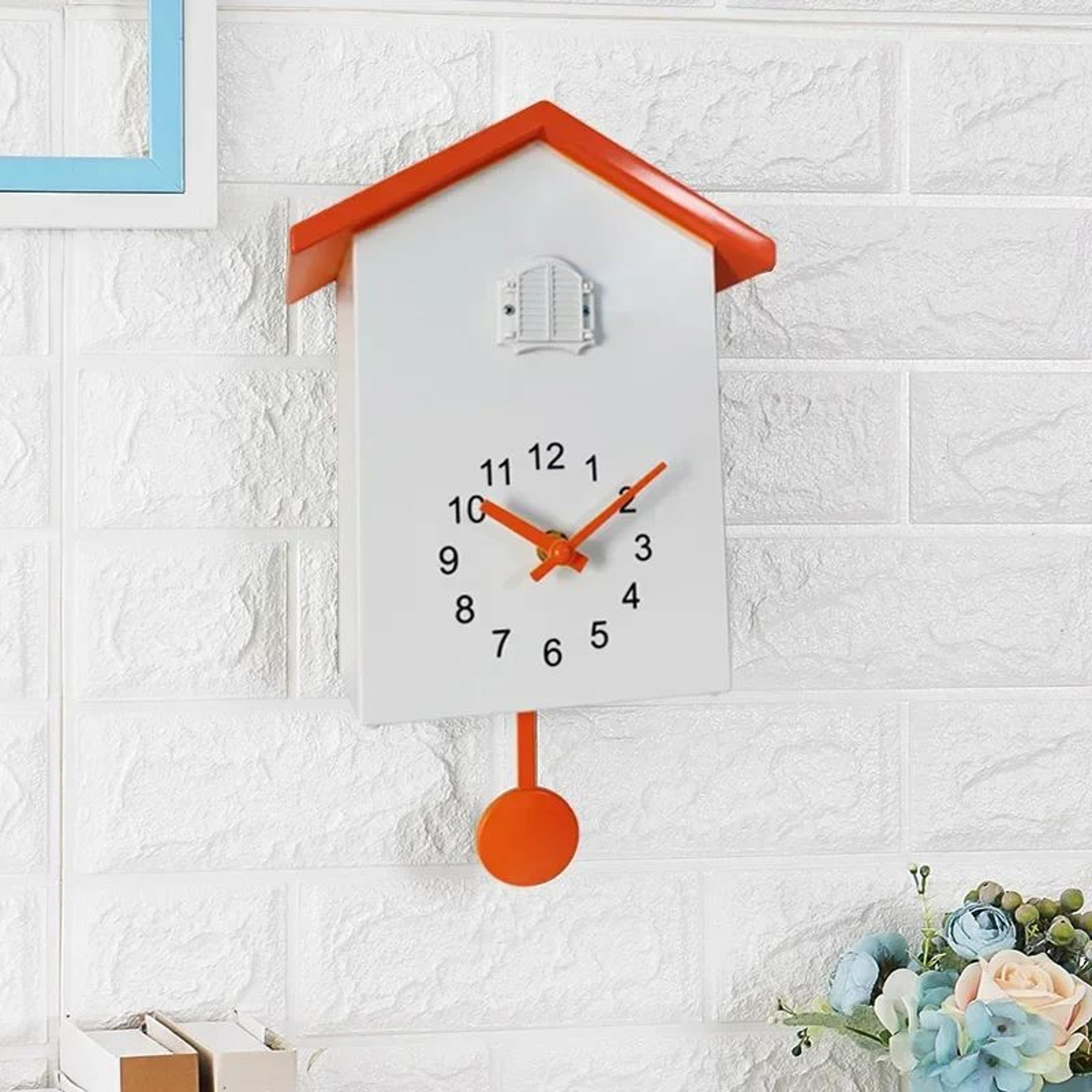 Nordic Wall Clock With Bird Ornament Modern Pendulum Decorative Wall Clock For Living Room Bedroom  4