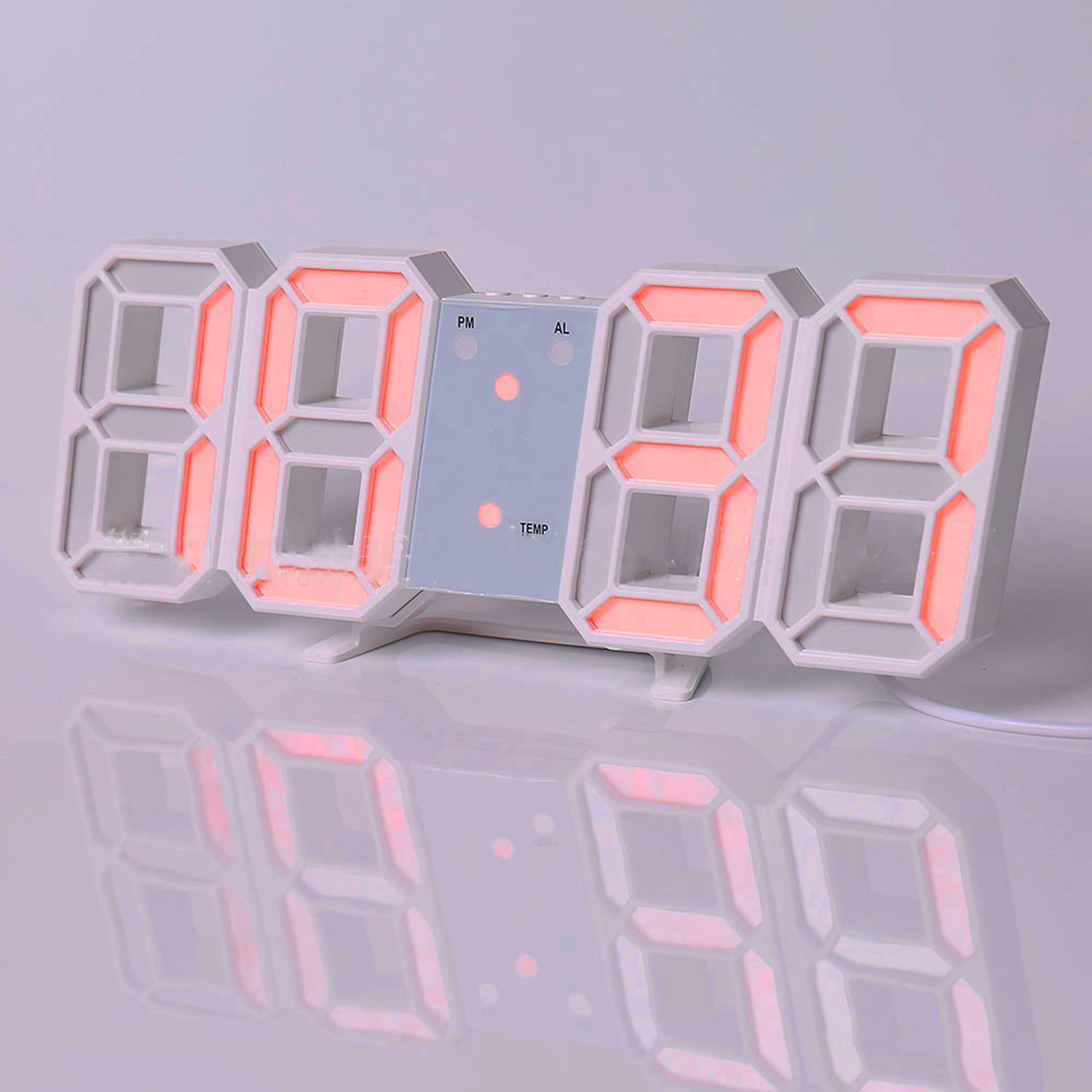 Digital Wall Clock LED Wall Clock Digital Alarm Clock Bedroom Decor Clock Remote Control Clock 10