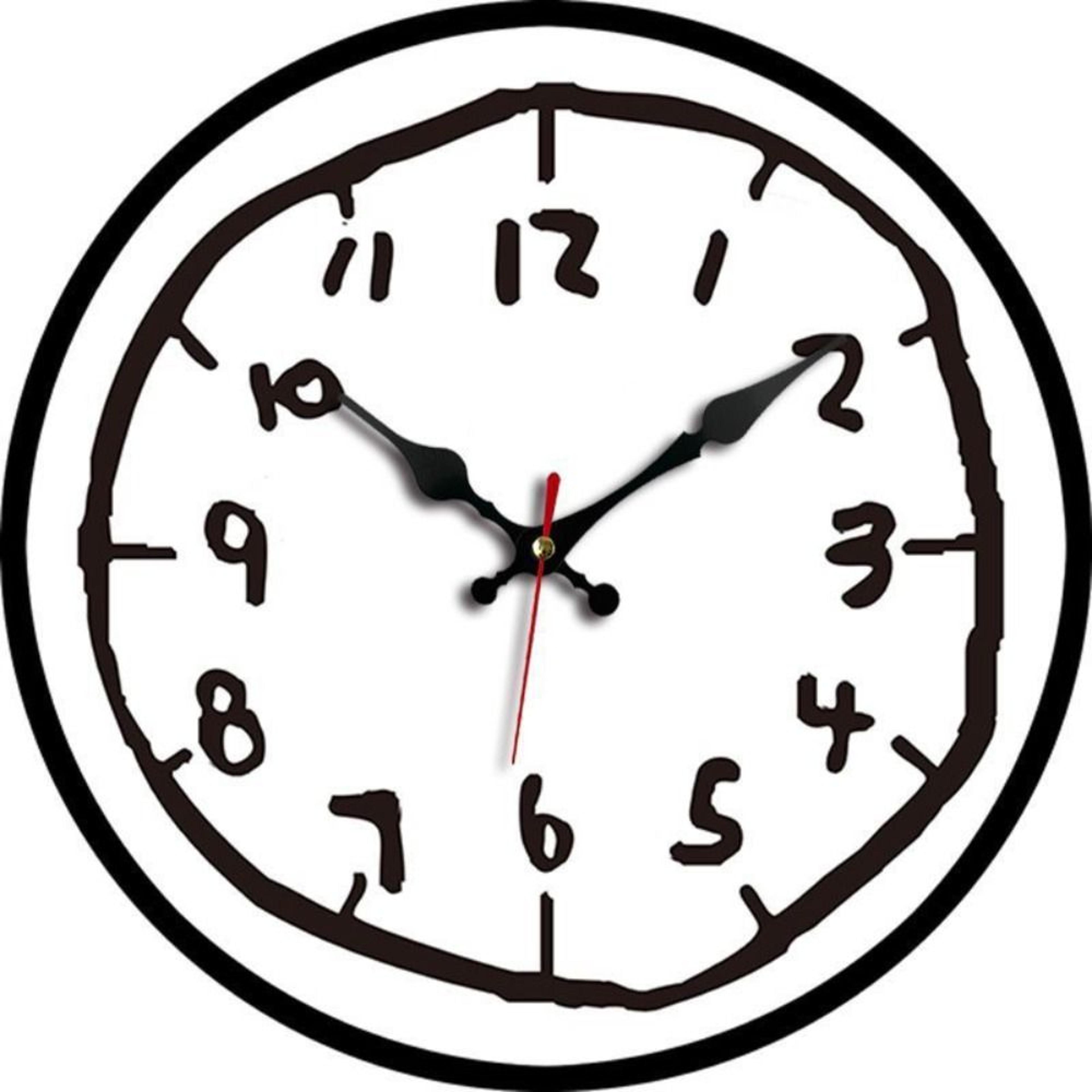 Digital Wall Clock Cartoon Design Silent Round Hanging Clock For Home Decor 5