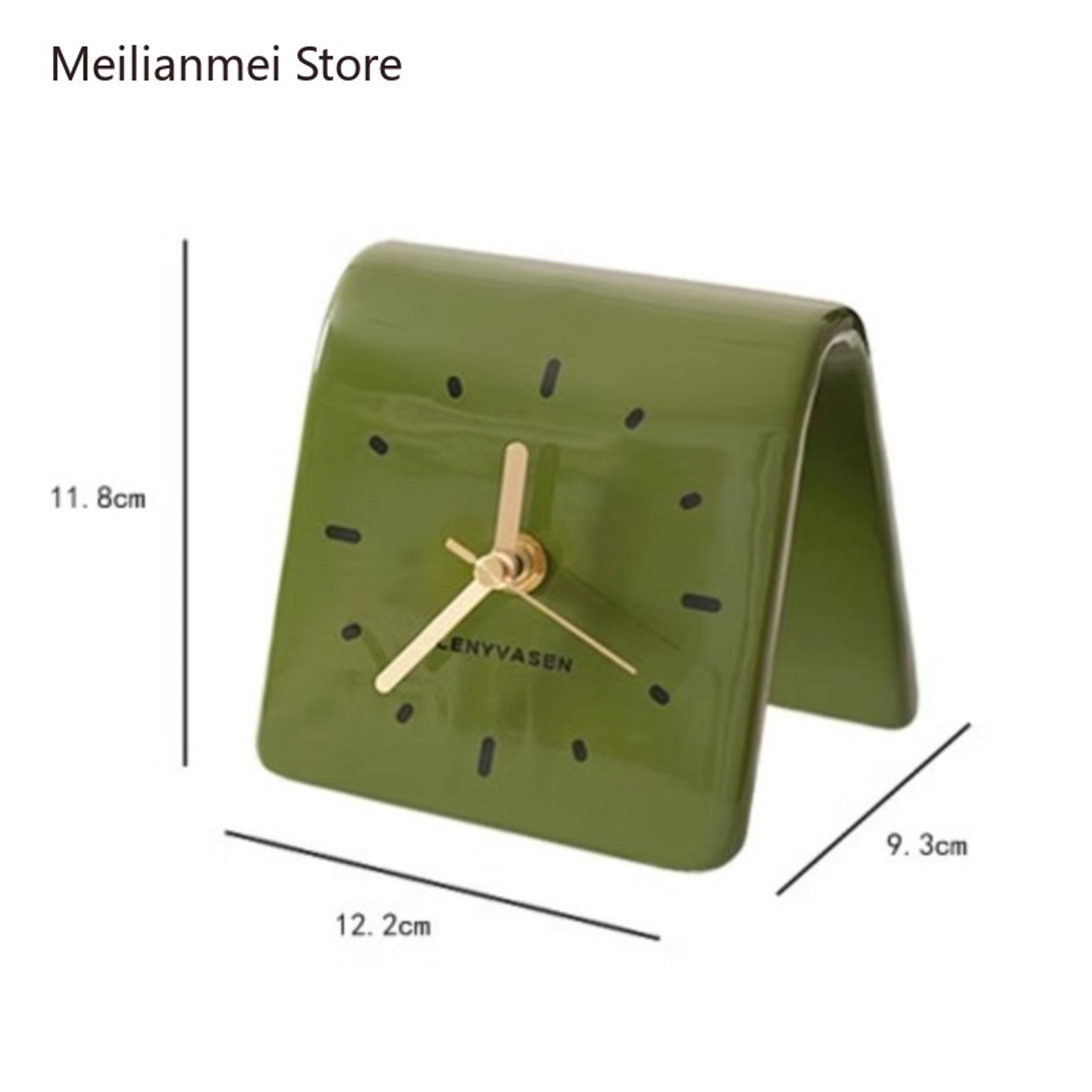 Modern Ceramic Desk Clock Silent Table Clock For Bedroom Living Room Office Home Decor 11