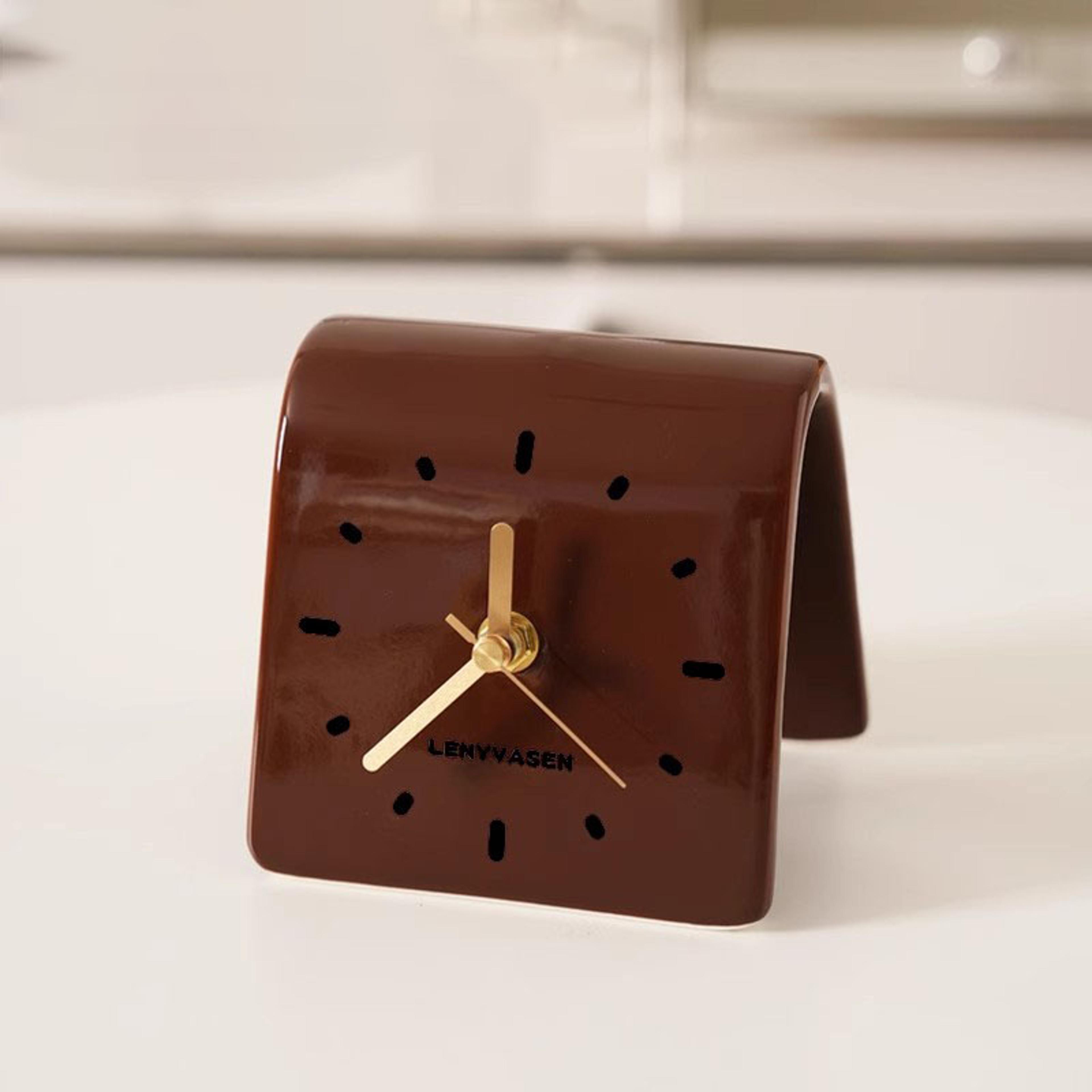 Modern Ceramic Desk Clock Silent Table Clock For Bedroom Living Room Office Home Decor 4