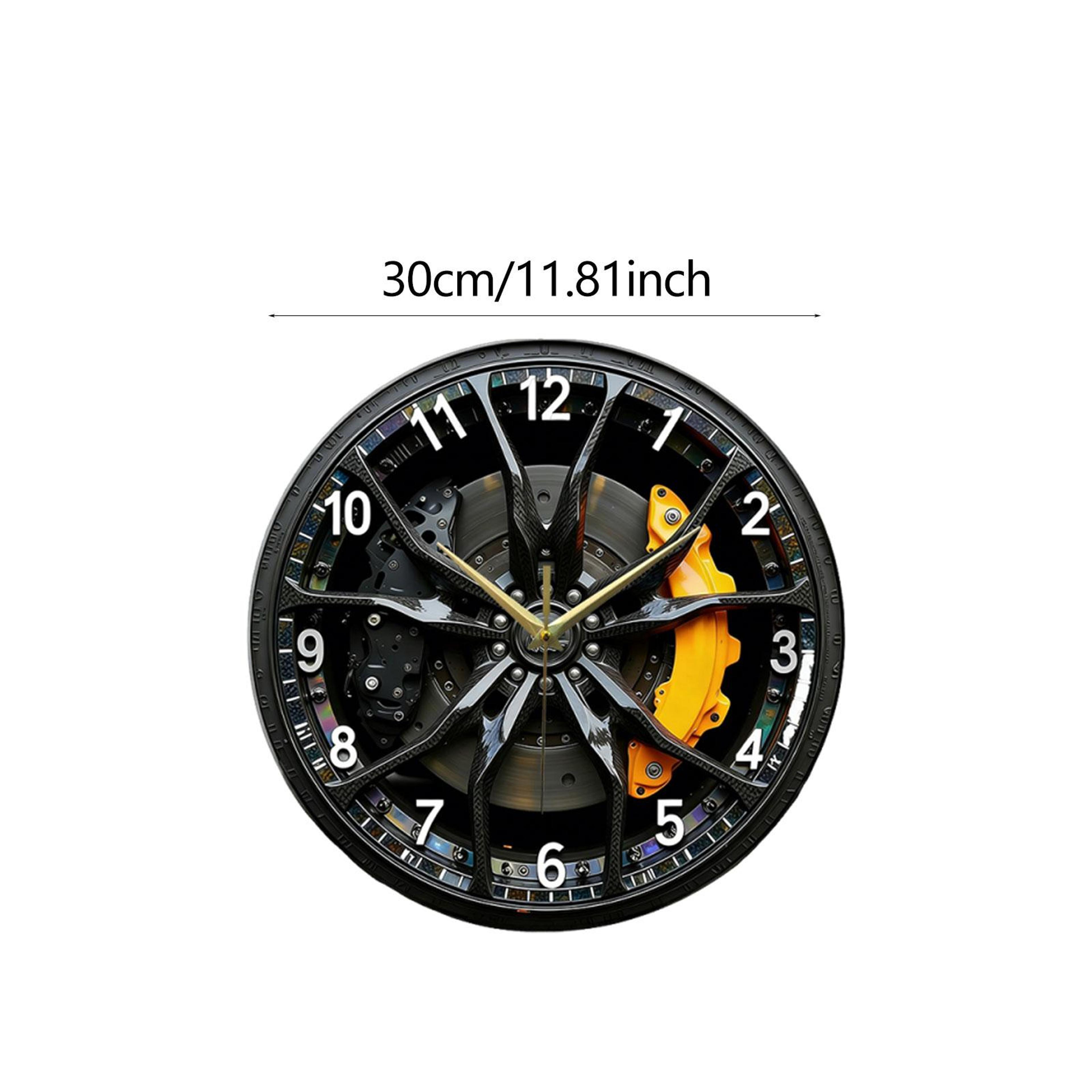 Car Wheel Wall Clock Silent Acrylic Automotive Wall Decor For Garage Home Office 5