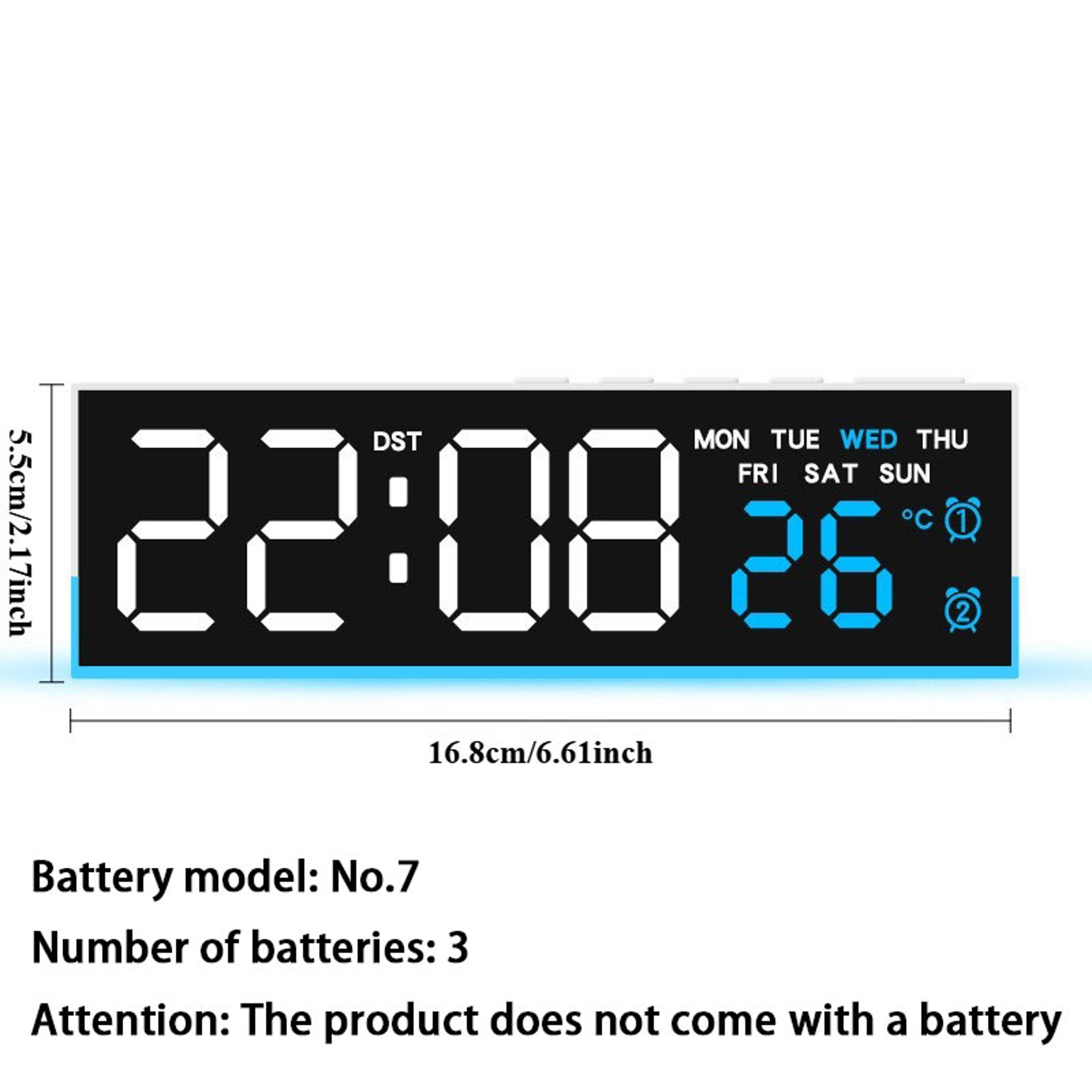 Smart LED Digital Alarm Clock With Ambient Light Temperature Display And Bedside Night Light 12