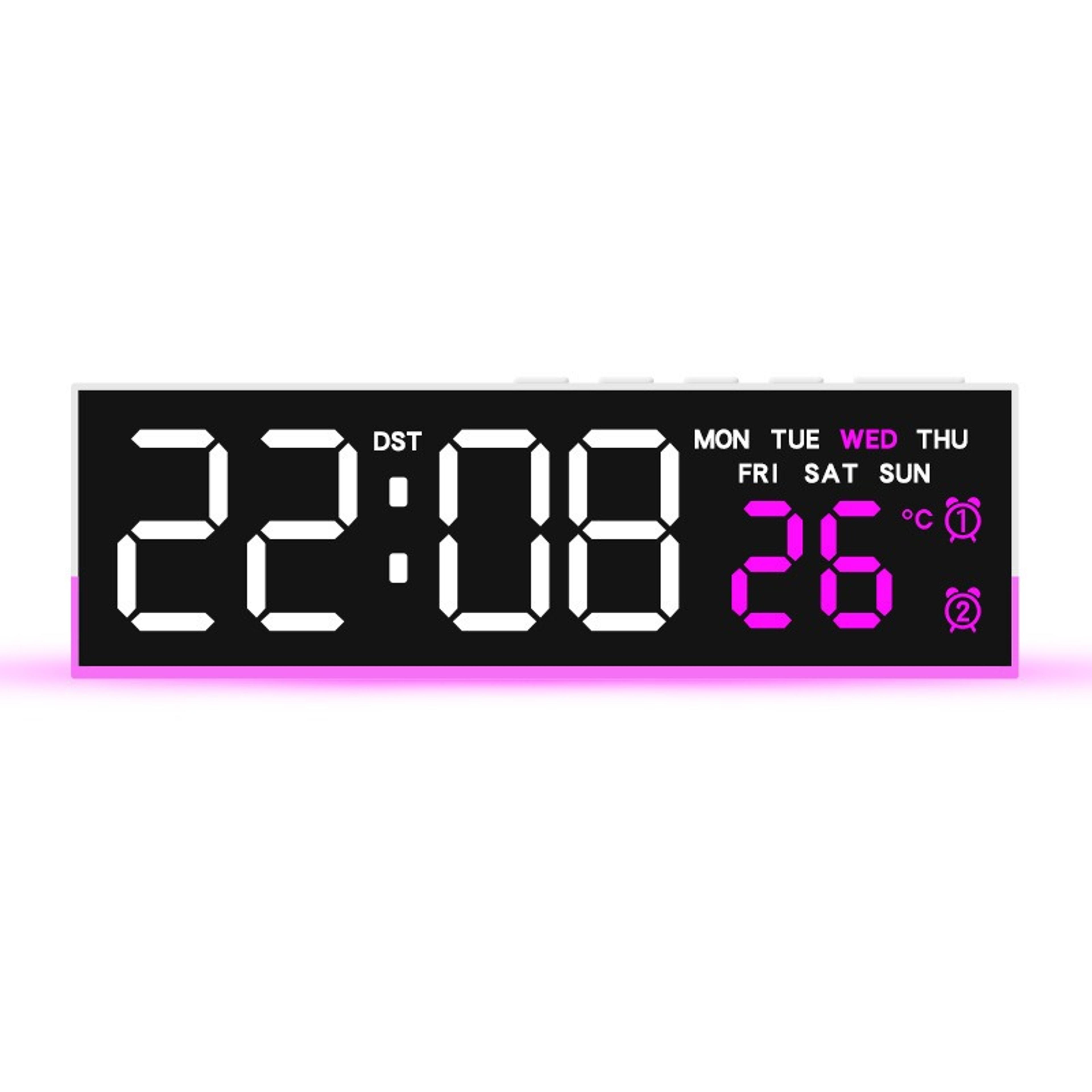 Smart LED Digital Alarm Clock With Ambient Light Temperature Display And Bedside Night Light 13
