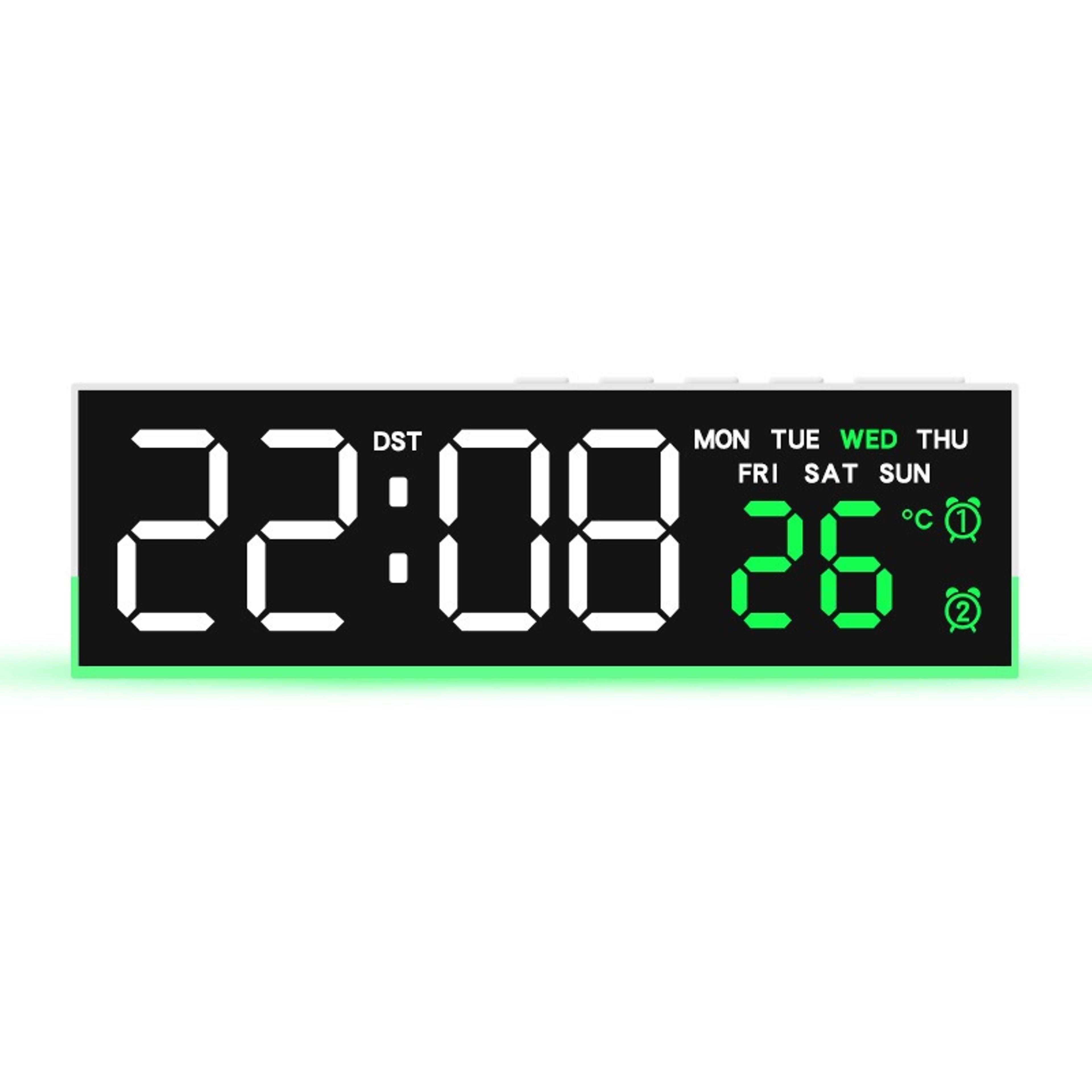 Smart LED Digital Alarm Clock With Ambient Light Temperature Display And Bedside Night Light 2