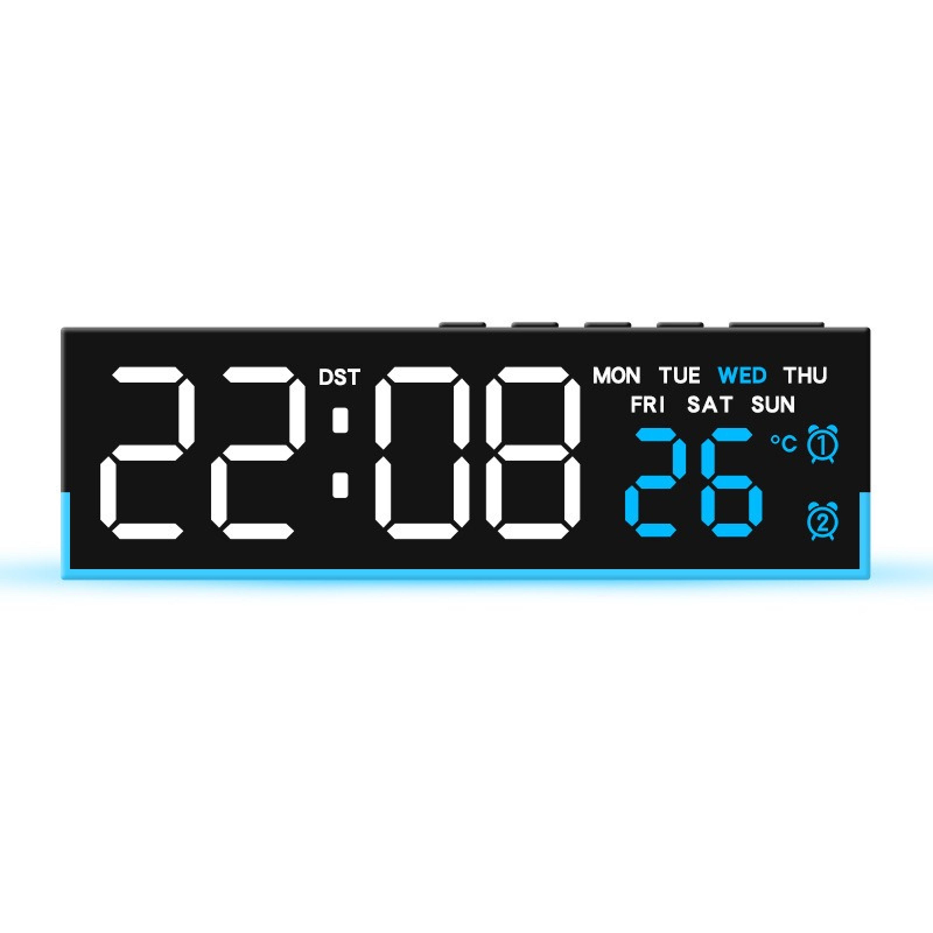 Smart LED Digital Alarm Clock With Ambient Light Temperature Display And Bedside Night Light 5