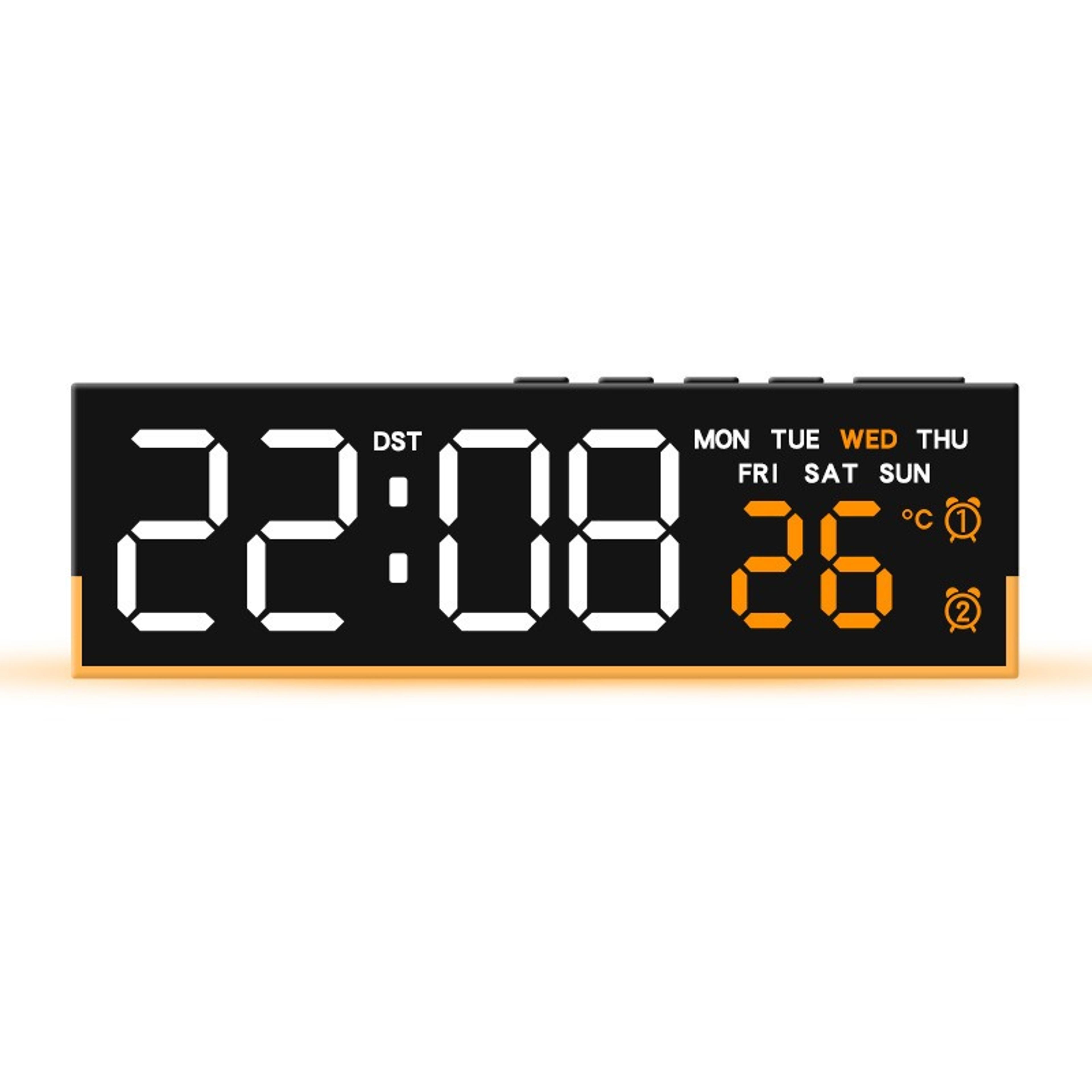 Smart LED Digital Alarm Clock With Ambient Light Temperature Display And Bedside Night Light 7