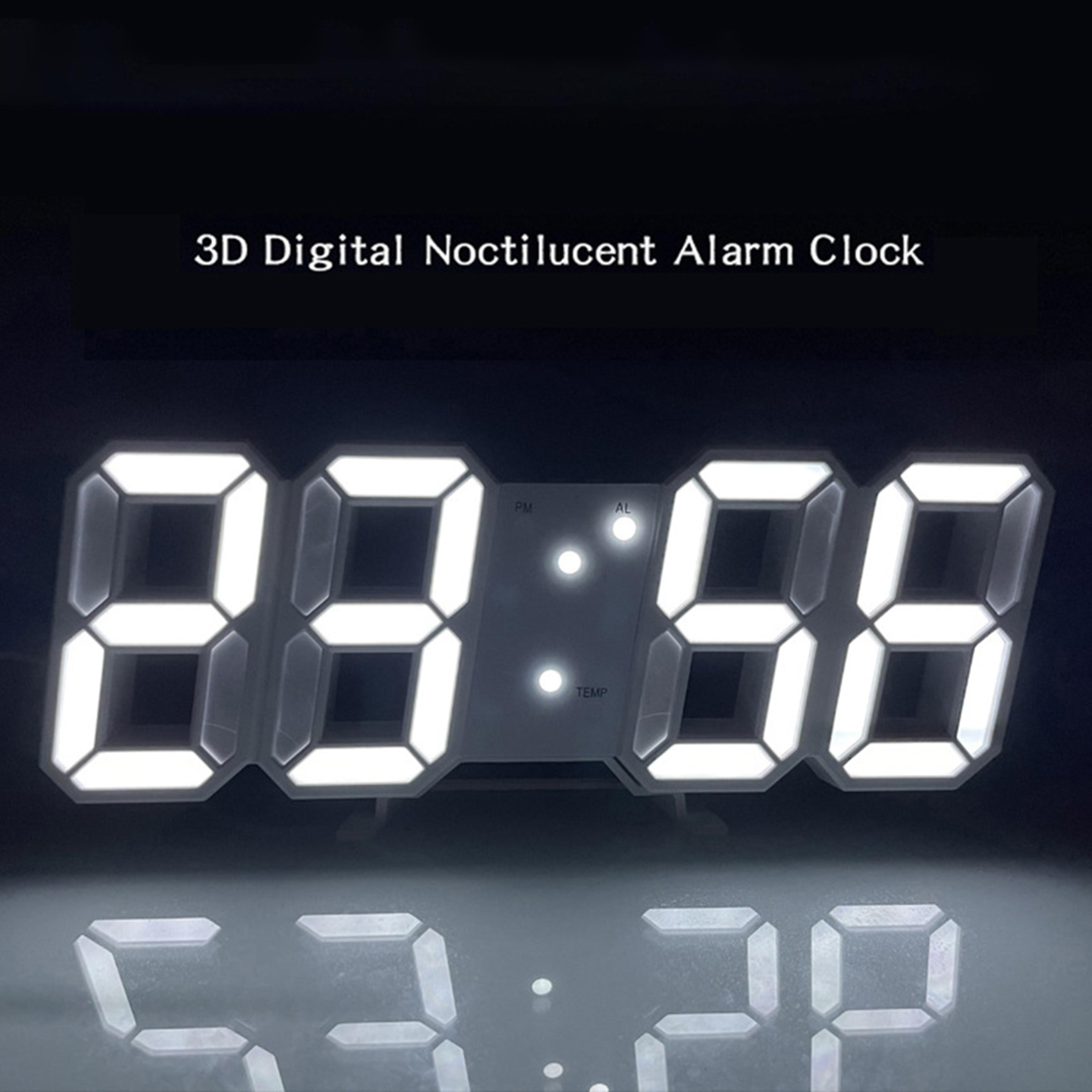 LED Digital Wall Clock Colorful Modern Time Display For Home Office Kitchen 12 24 Hour Display 6