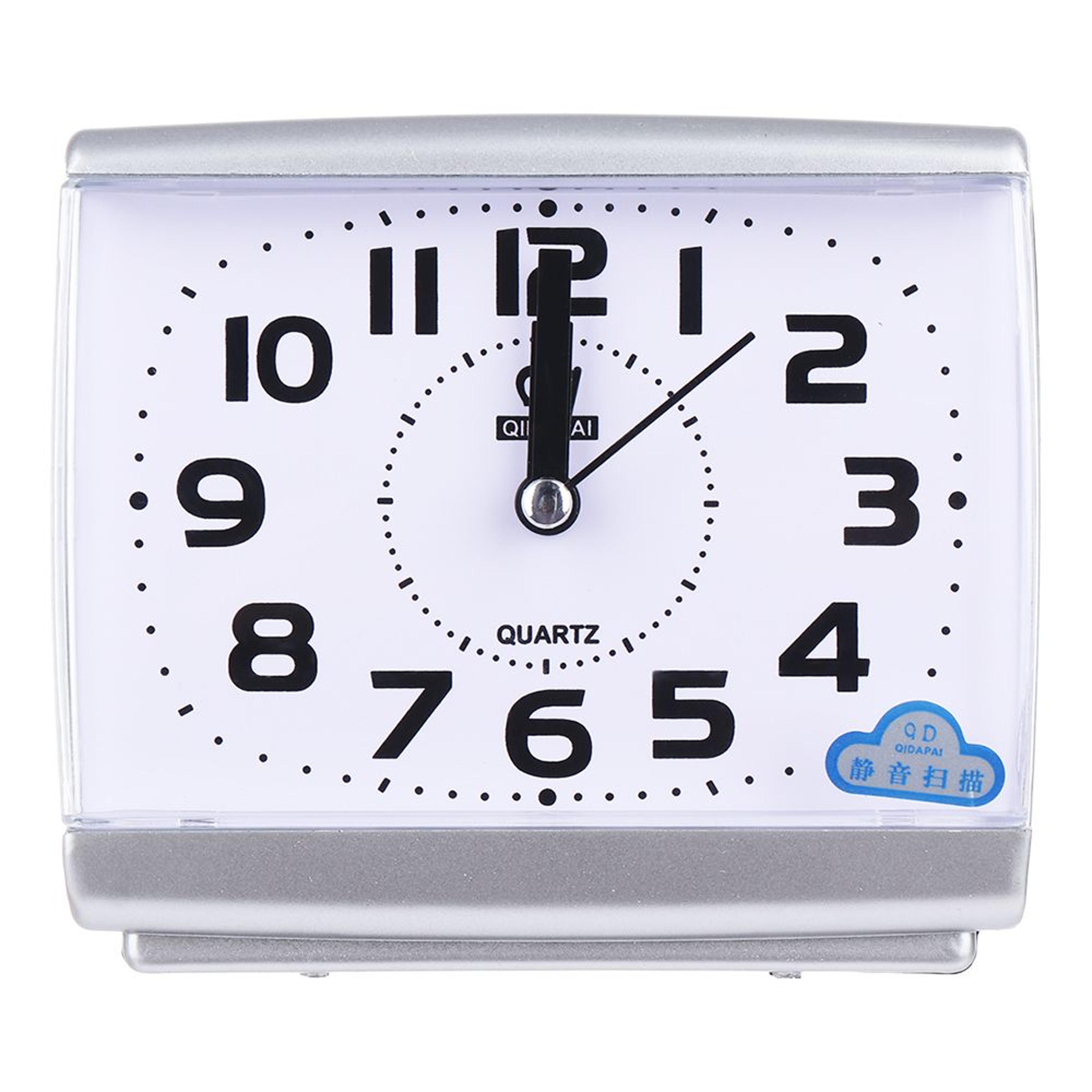 Large Number Quartz Alarm Clock Silent Bedside Alarm Clock For Bedroom Desk And Home Decor 4
