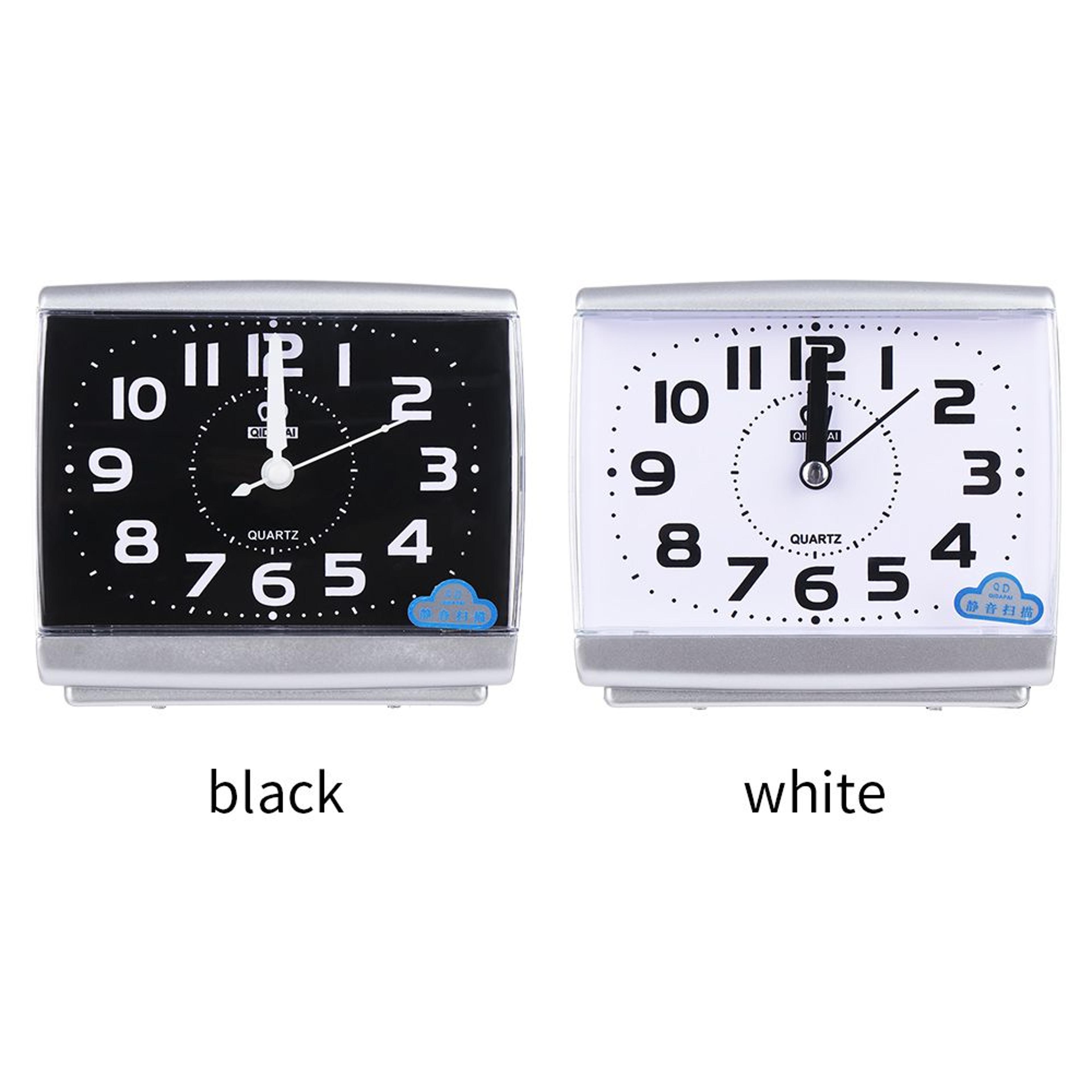 Large Number Quartz Alarm Clock Silent Bedside Alarm Clock For Bedroom Desk And Home Decor 6
