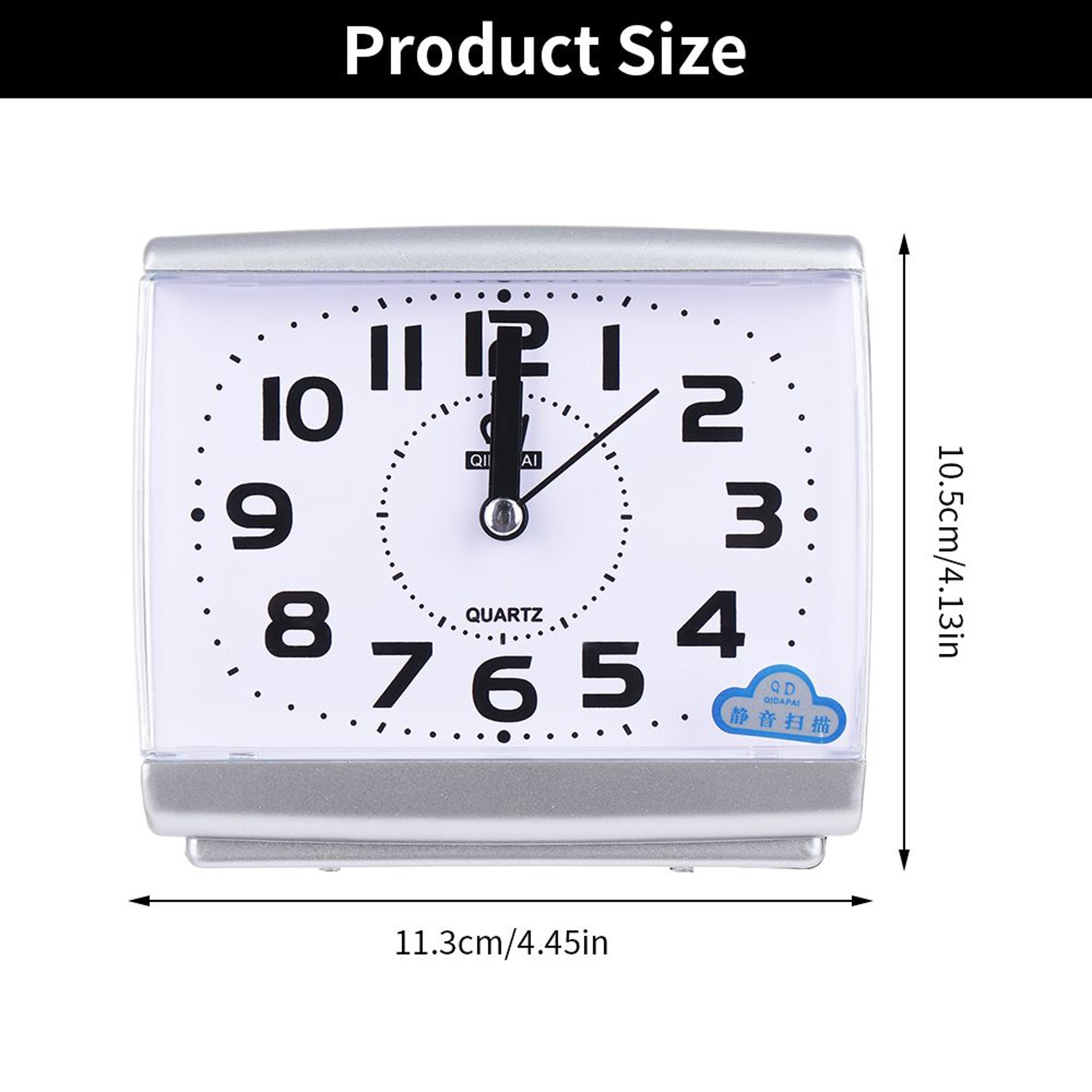 Large Number Quartz Alarm Clock Silent Bedside Alarm Clock For Bedroom Desk And Home Decor 7