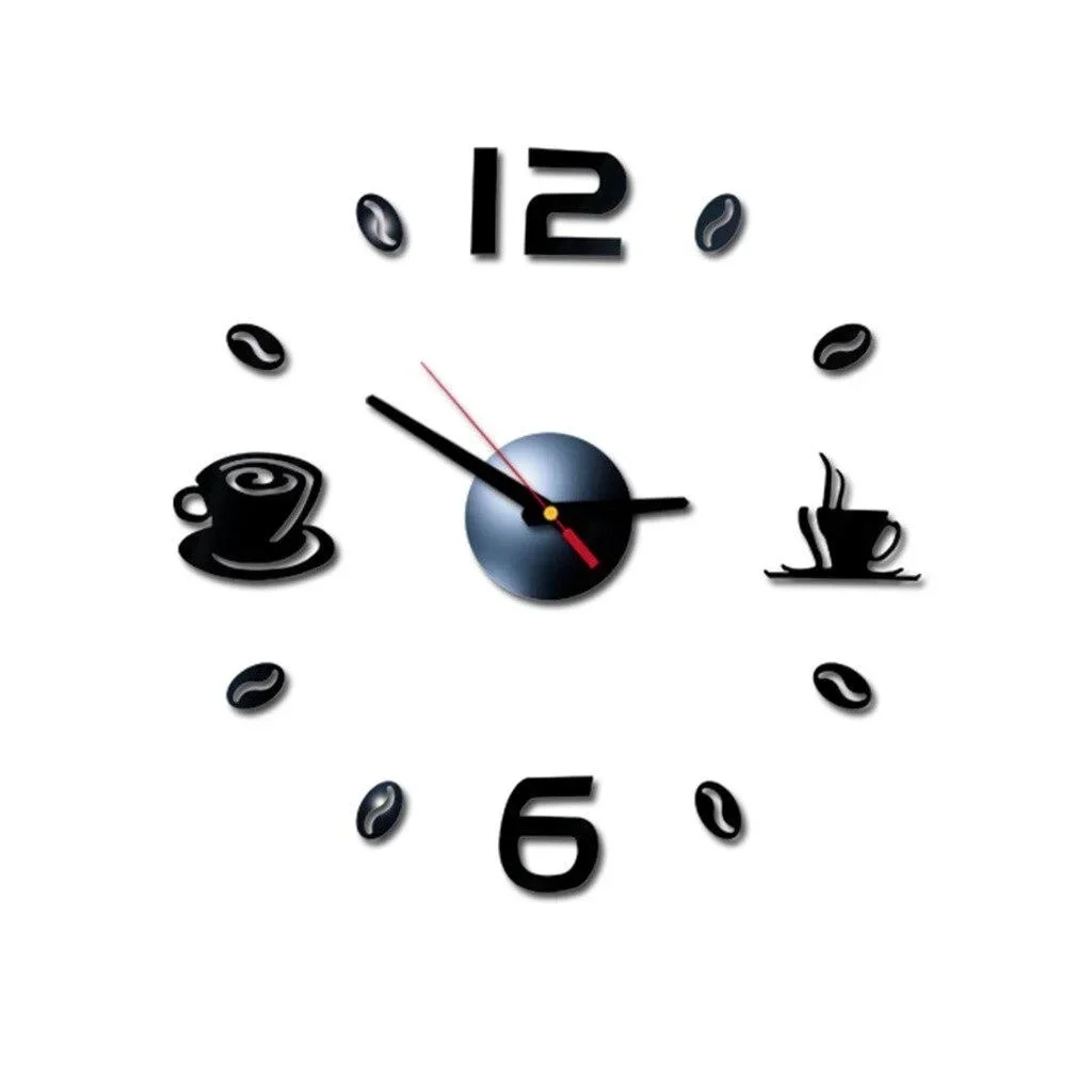 DIY Digital Wall Clock Modern Home Decor Large Wall Clock Sticker For Kitchen Living Room 3