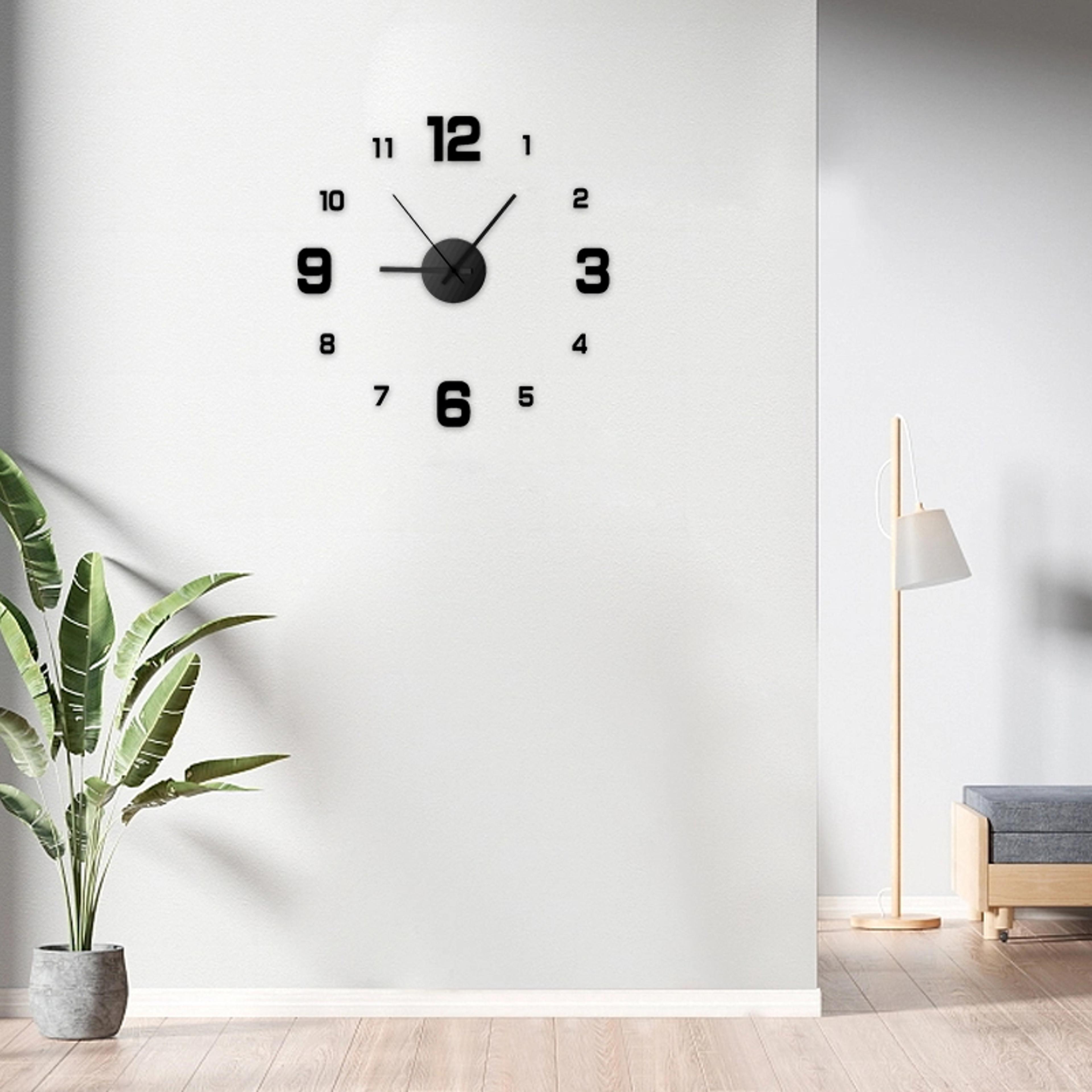Creative Frameless DIY Wall Clock Silent Wall Decor Clock Modern Home Office Decoration 6