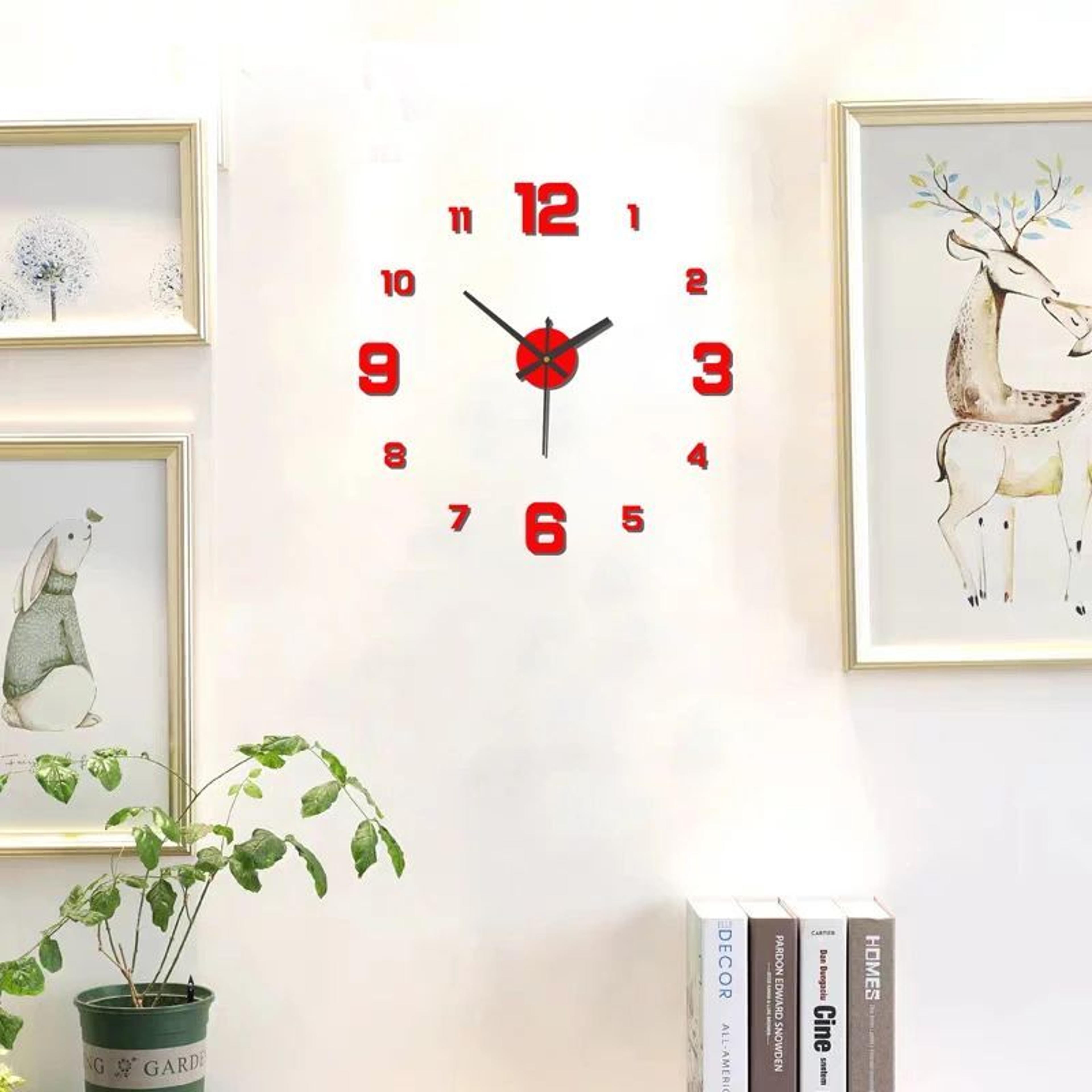 Creative Frameless DIY Wall Clock Silent Wall Decor Clock Modern Home Office Decoration 7