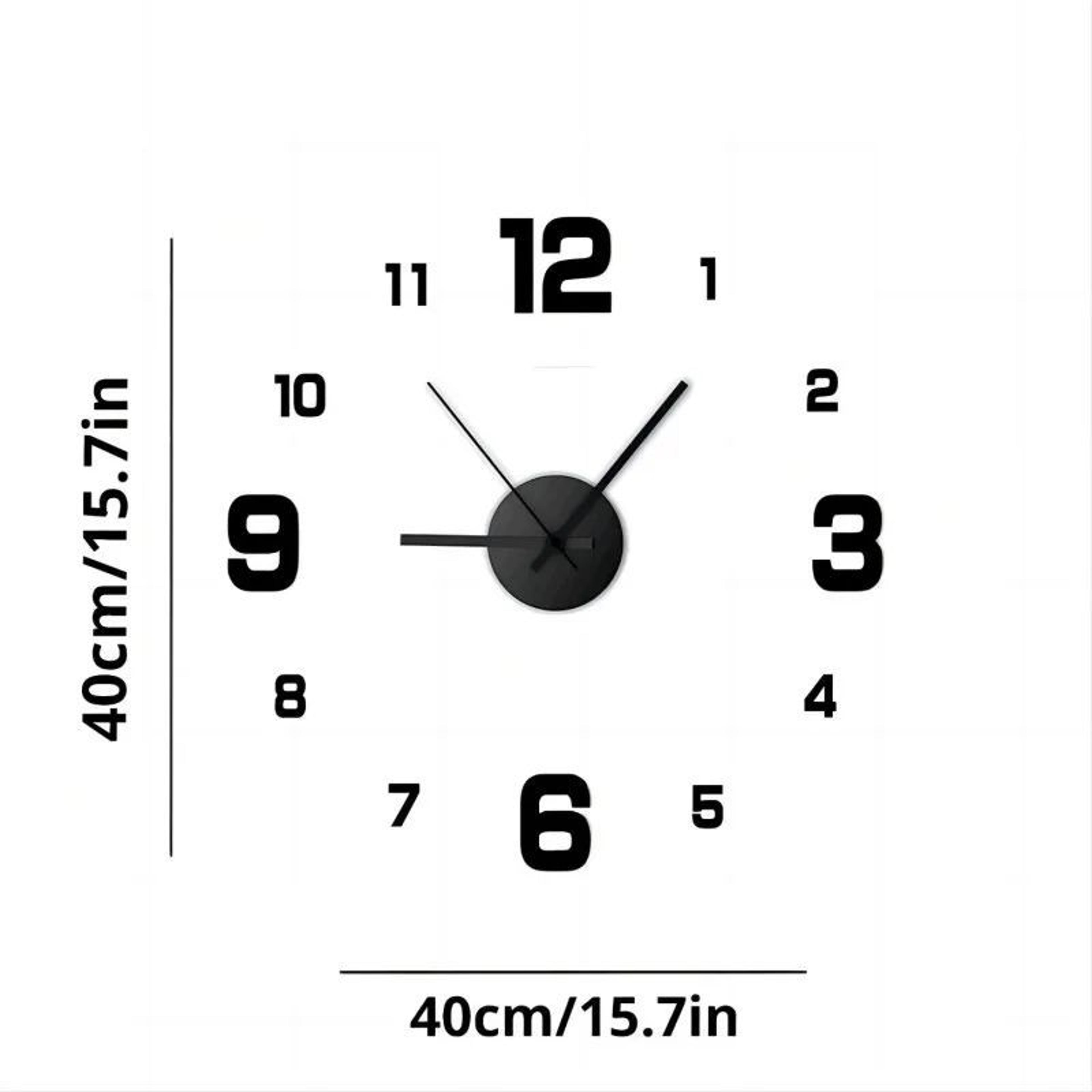 Creative Frameless DIY Wall Clock Silent Wall Decor Clock Modern Home Office Decoration 8