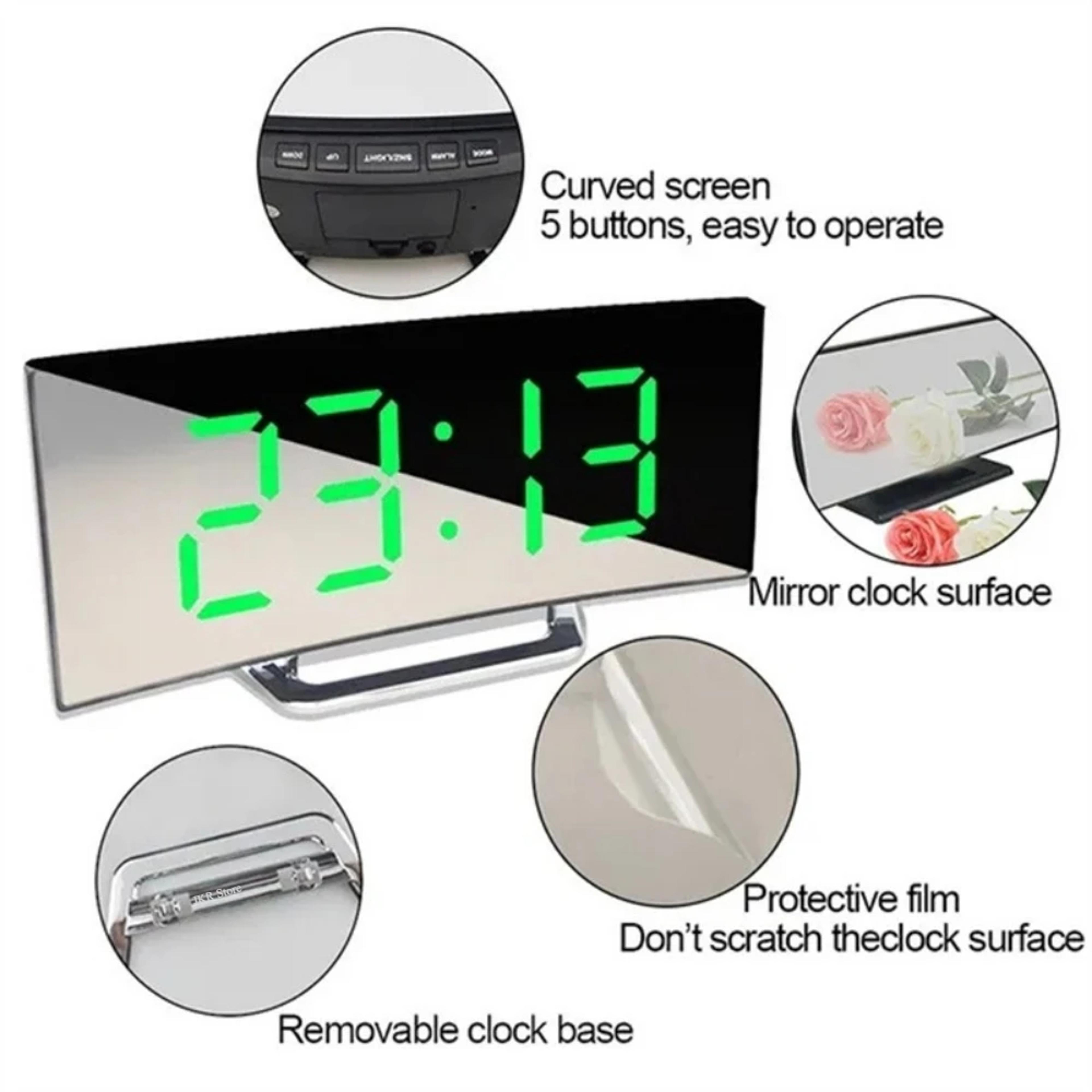 Smart LED Digital Alarm Clock For Bedroom Bedside Desk With Bright Display And Modern Home Decor 6