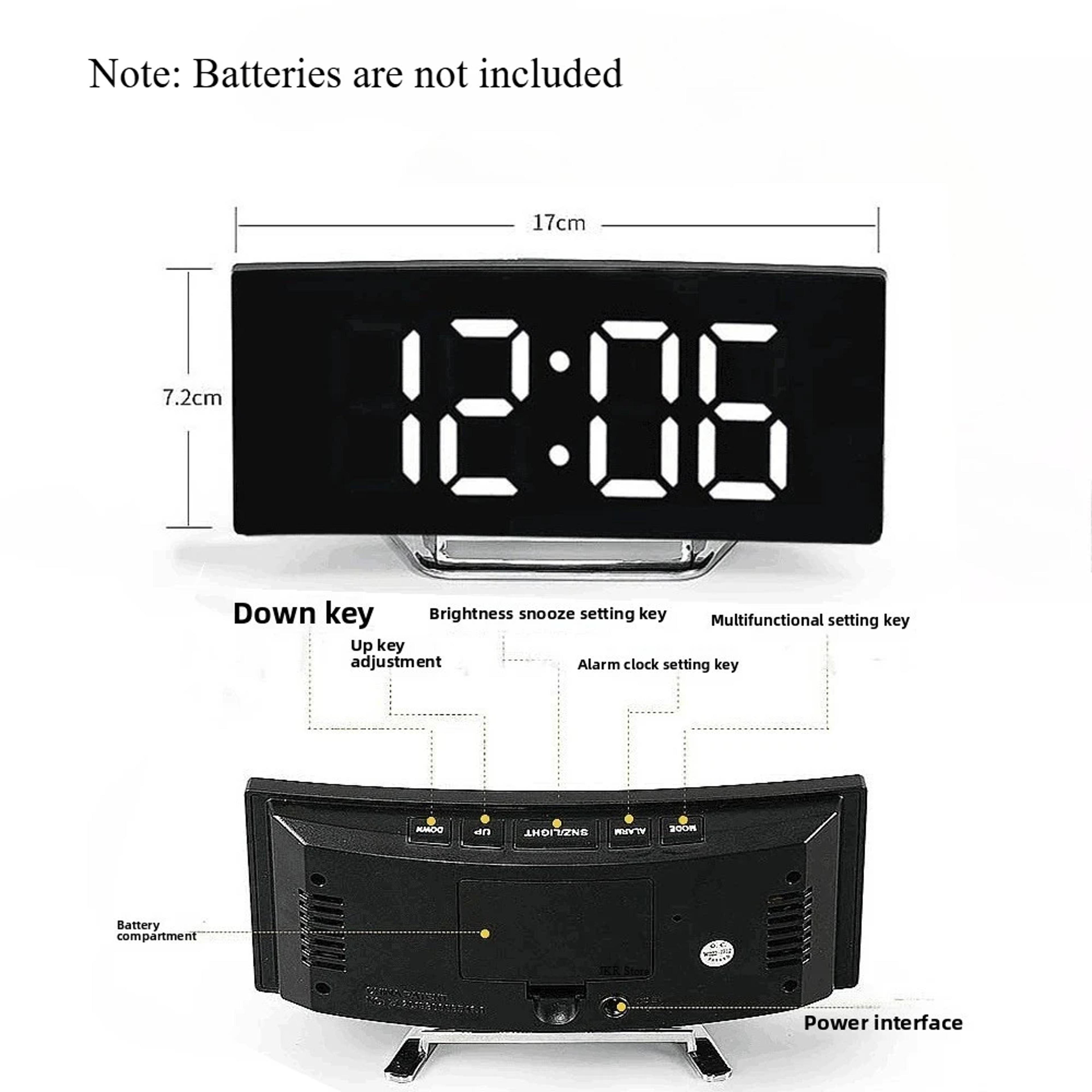 Smart LED Digital Alarm Clock For Bedroom Bedside Desk With Bright Display And Modern Home Decor 7