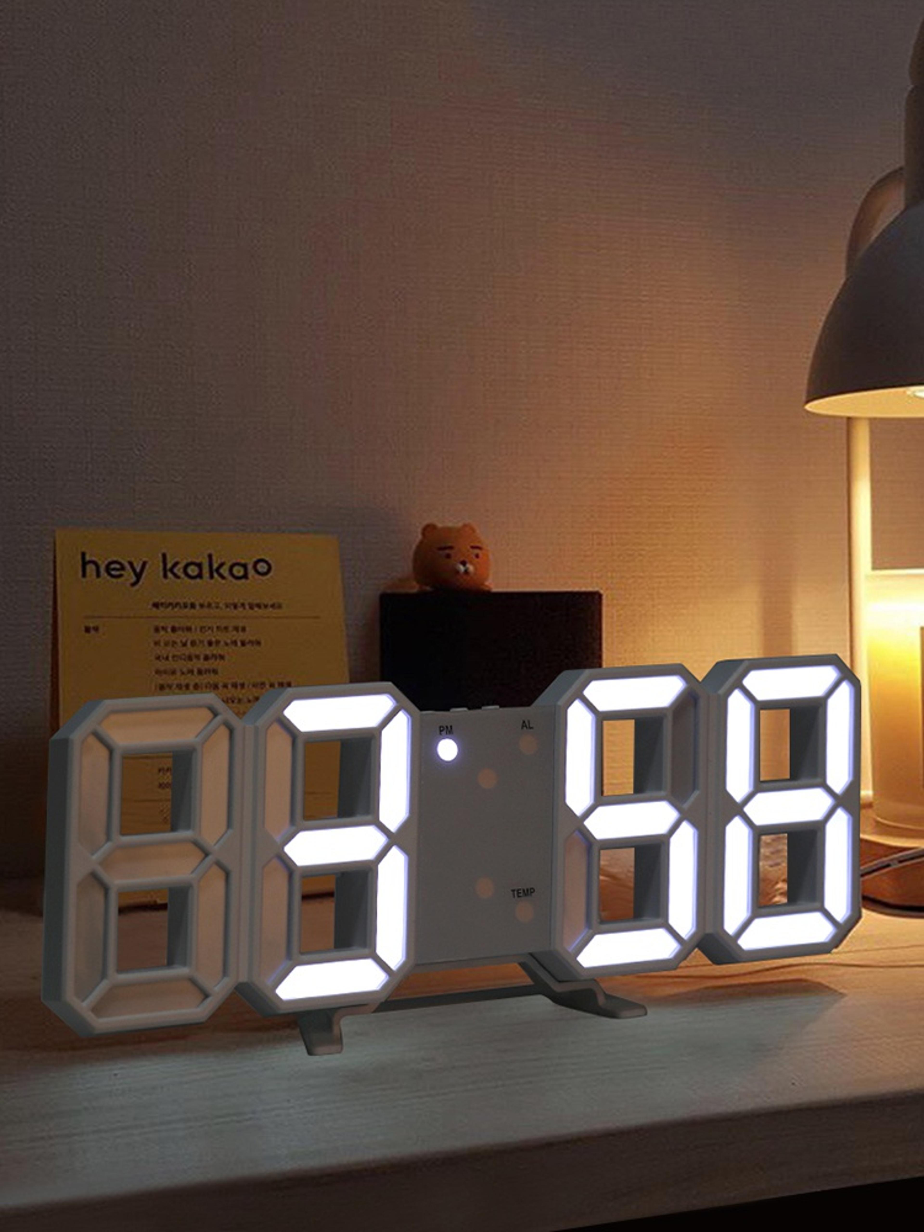 LED Digital Alarm Clock With Temperature Display Modern Wall And Desk Clock For Home And Office 4