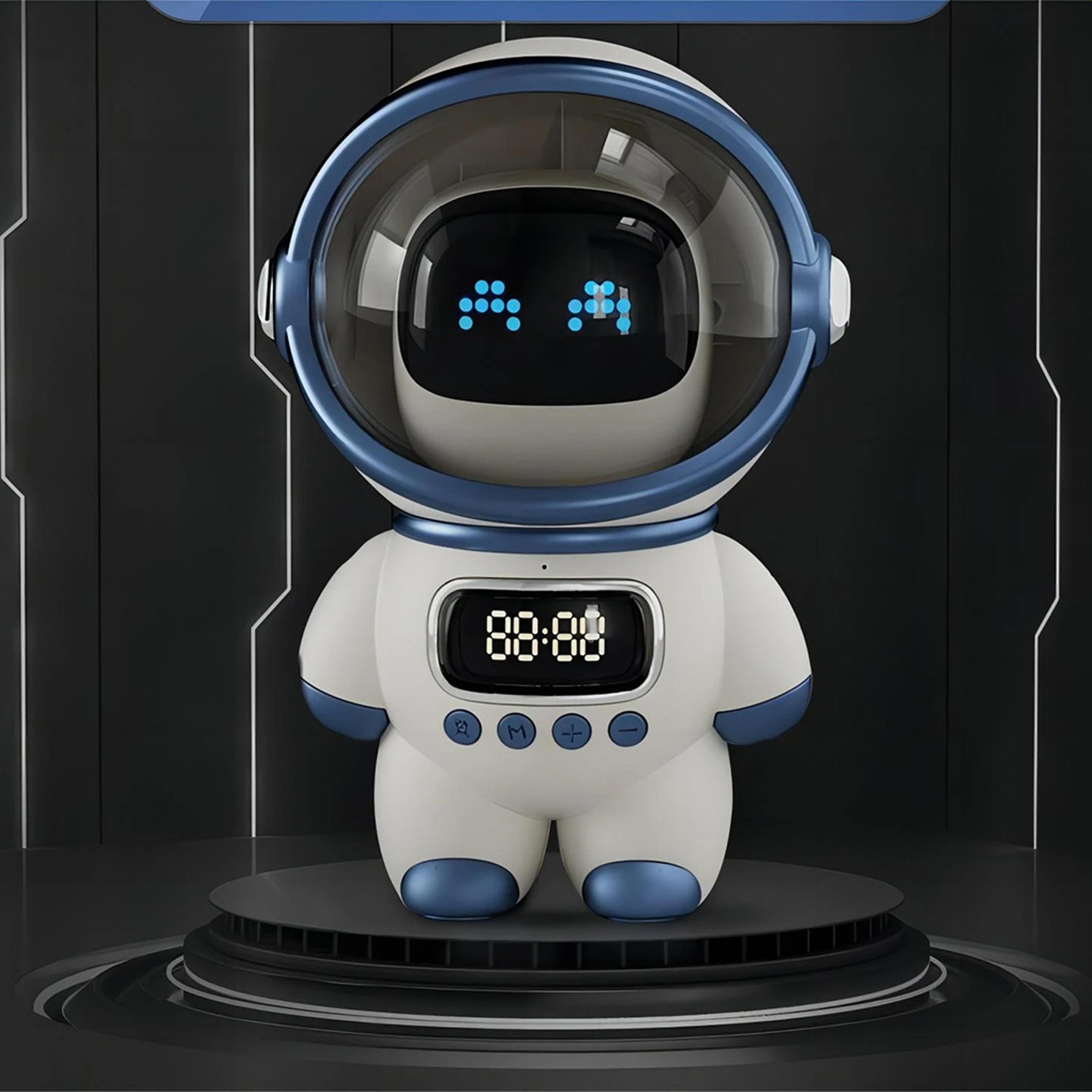 Astronaut Alarm Clock Bluetooth Speaker Night Light Smart Bedside Clock With Wireless Music Player 2